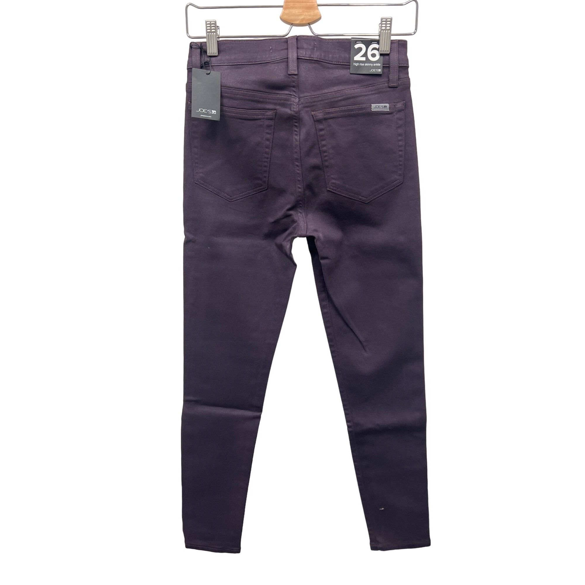 Joe's Joes Coated High Waist Ankle Jeans In Plum Perfect Size 26" / US 2 / IT 38 - 7 Thumbnail