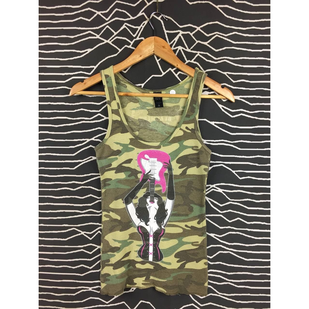 Vintage Beacher's Rockhouse Bar Las Vegas Camo Tank Top Tee Size L / US 10 / IT 46 - 1 Thumbnail