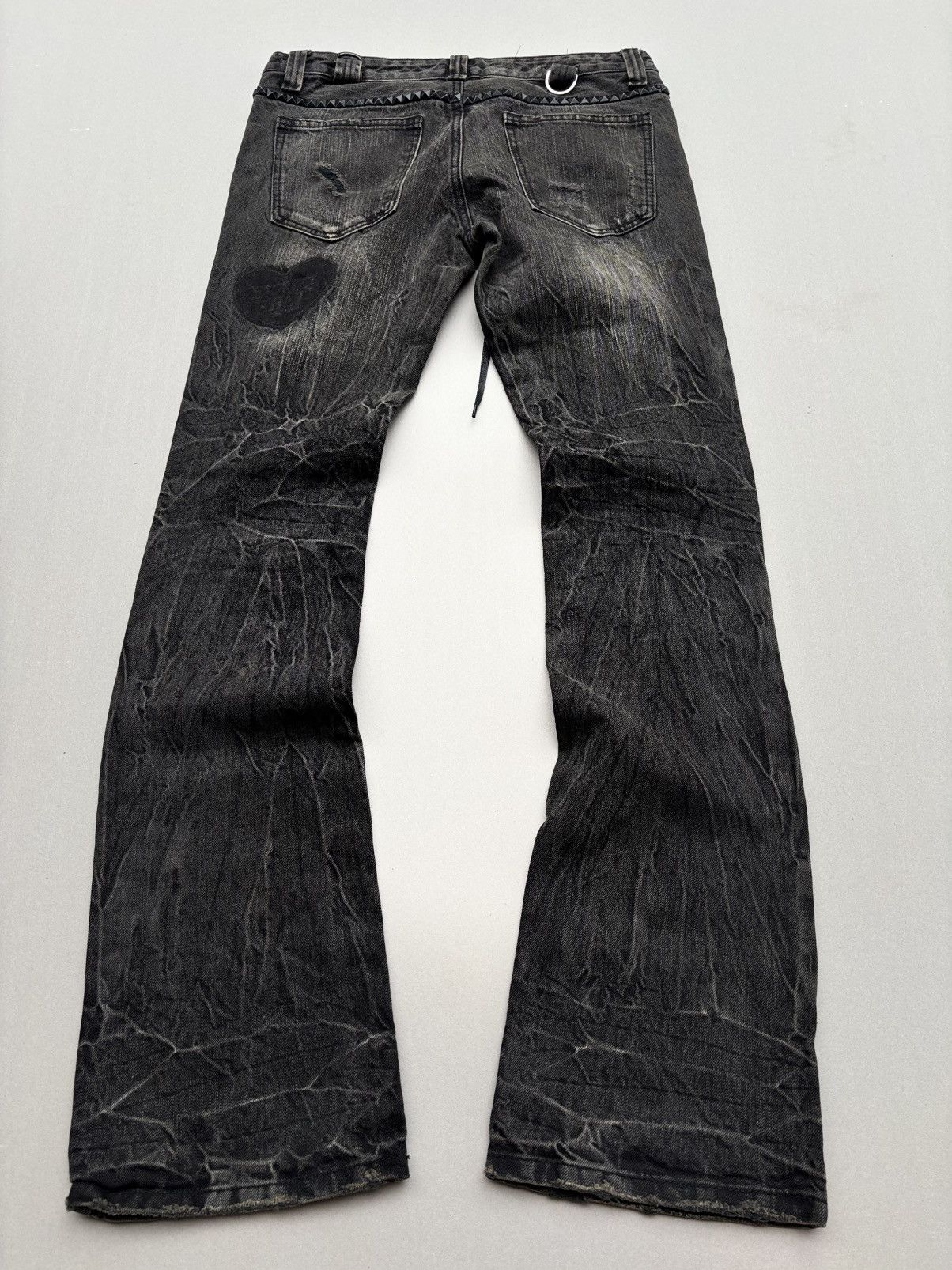 Japanese Brand BUZZSPUNKY lace up flare jeans Size US 28 / EU 44 - 7 Thumbnail