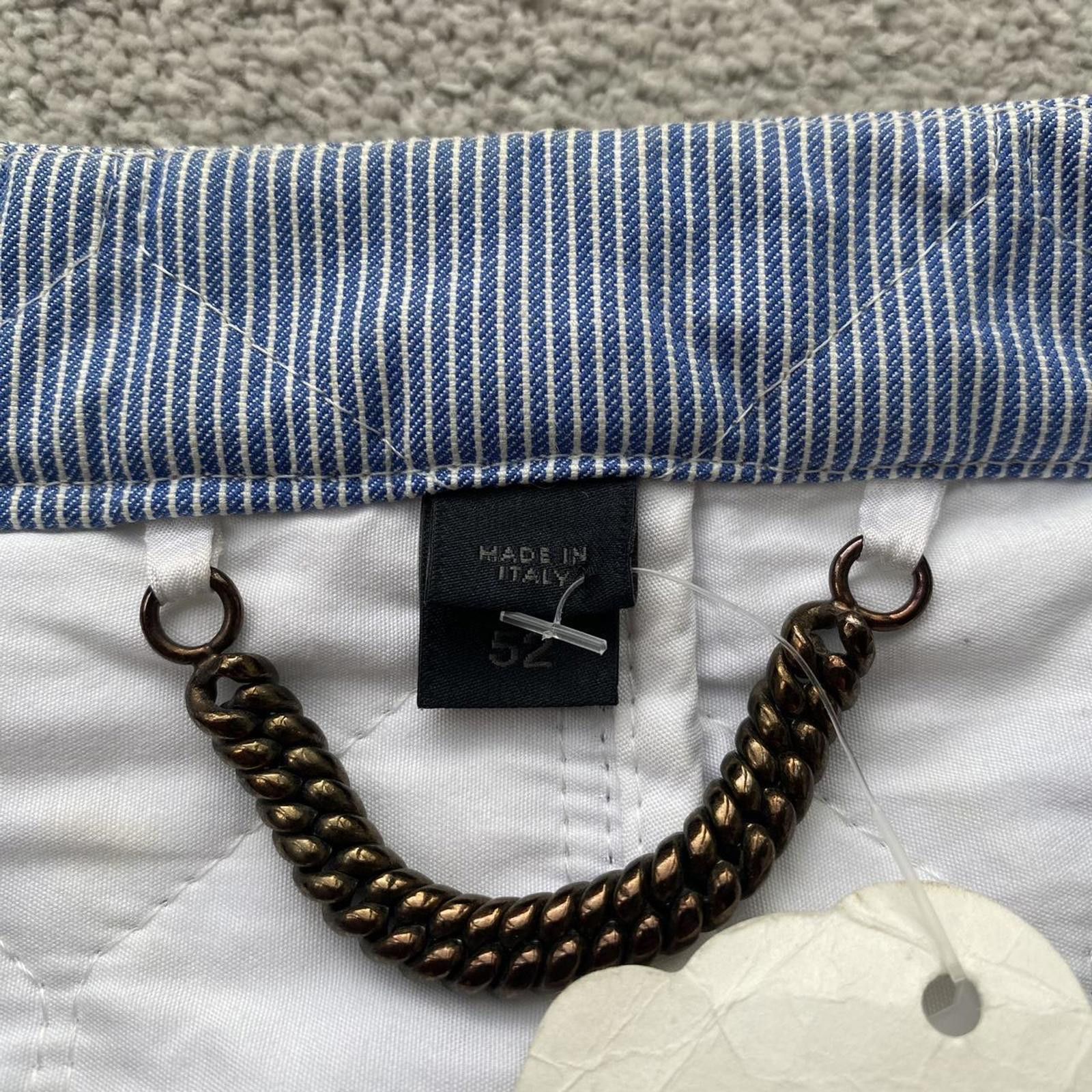 Burberry Burberry Prorsum Pinstriped Blue Quilted Jacket Size US L / EU 52-54 / 3 - 6 Thumbnail