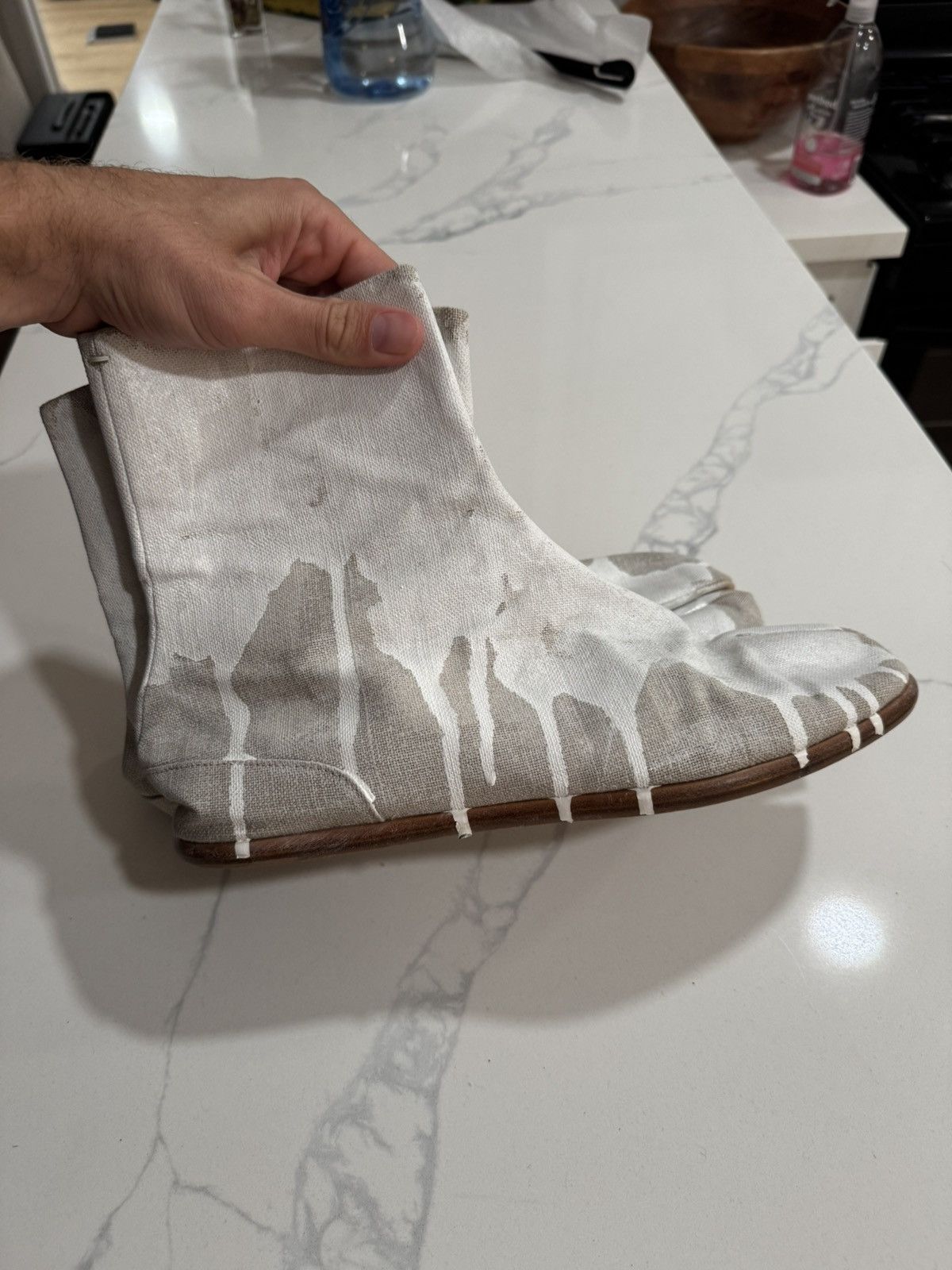 Maison Margiela Tabis Boots paint splatter Size US 11 / EU 44 - 4 Thumbnail