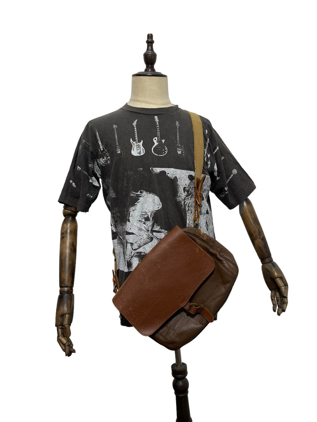 Japanese Brand Leather Hunting Bag Vtg Lfoncel Paris Patina Size ONE SIZE - 1 Thumbnail