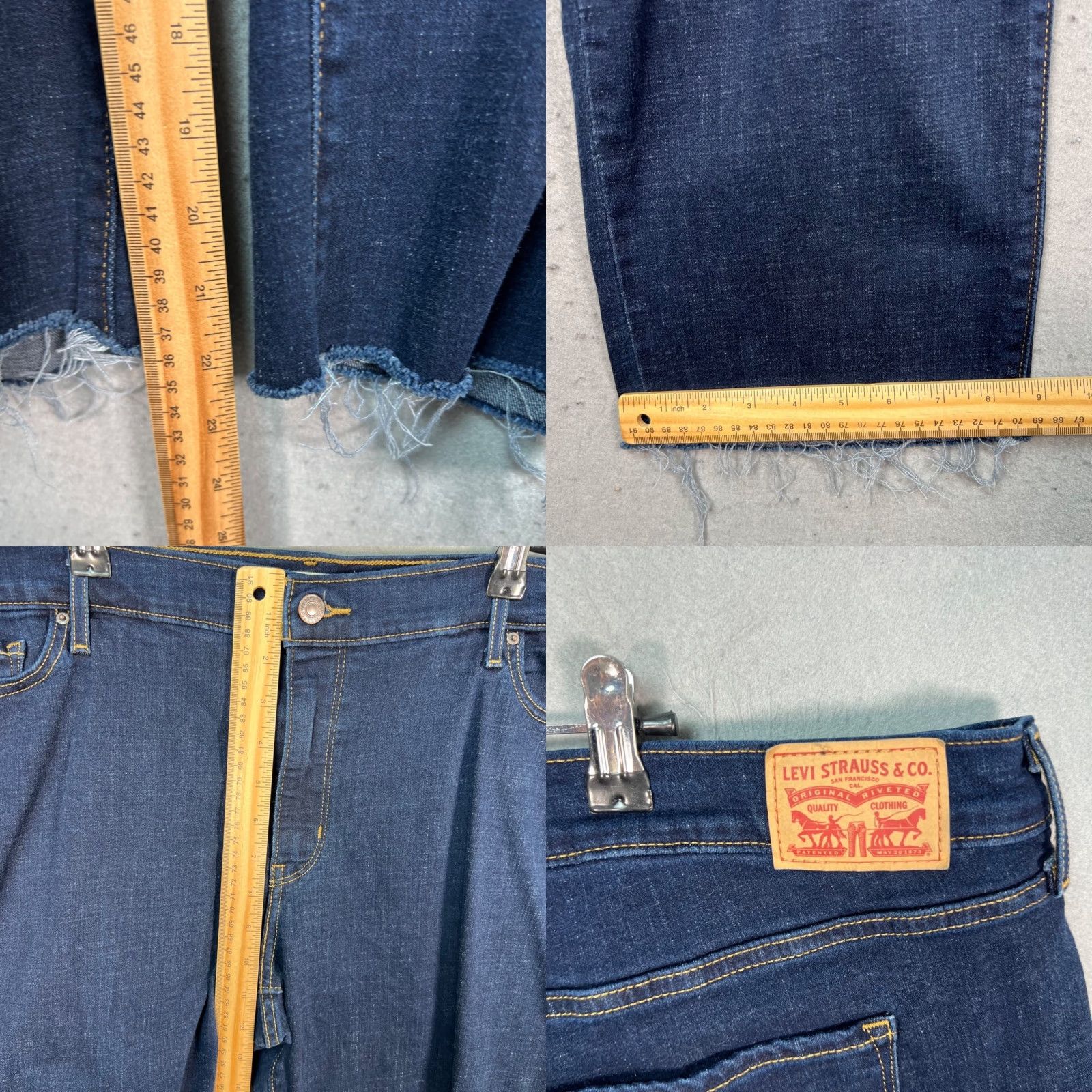 Levi's Levis Womens Jeans Classic Denim Straight 24W Blue 5-Pocket Stretch Vintage No Girls Womens Size 42" / US 20 - 8 Thumbnail