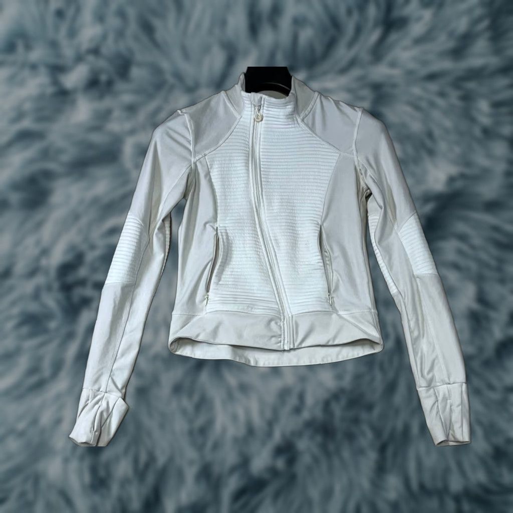 Vintage Mondetta White Full Zip Moto Style Jacket XS Women Regular See Pics Size XS / US 0-2 / IT 36-38 - 1 Thumbnail