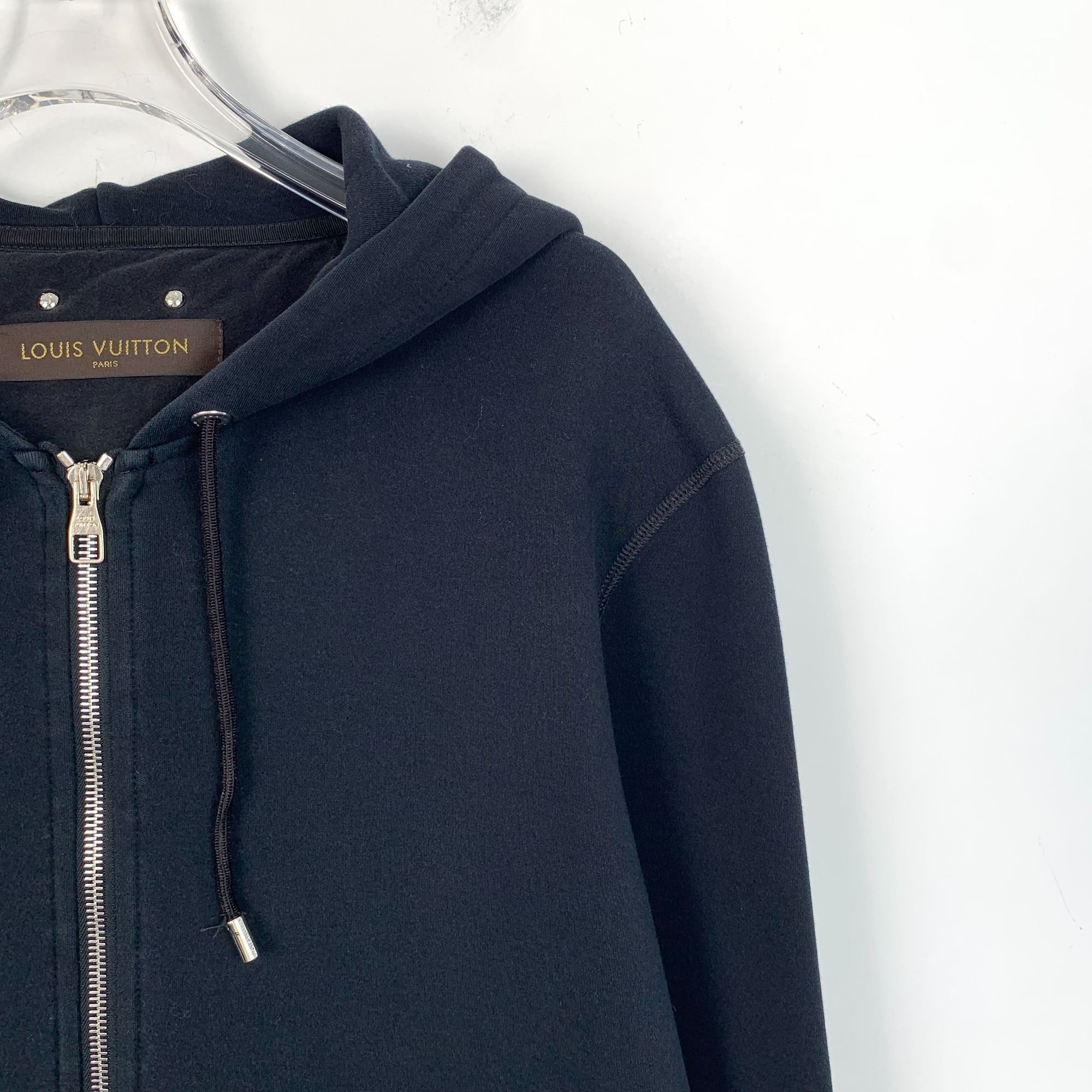 Louis Vuitton Louis Vuitton Black Cotton Hooded Zip-Up Hoodie XL Size XL / US 12-14 / IT 48-50 - 7 Thumbnail