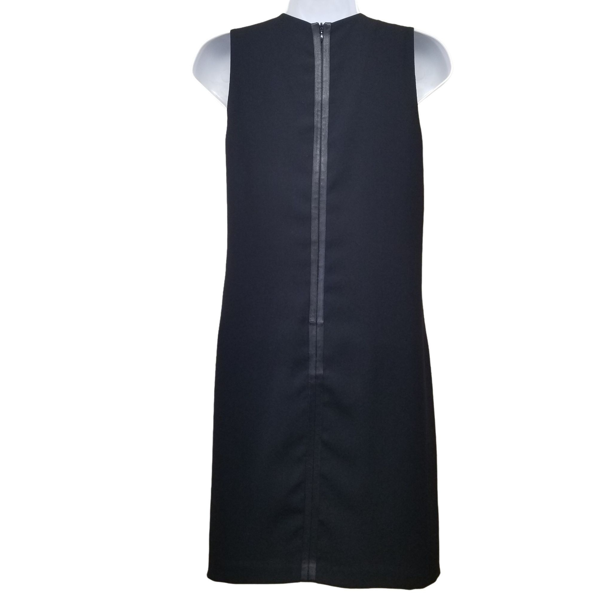 chinese dress ladies VINCE LEATHER SLEEVELESS SHIFT DRESS  leefluxury.com