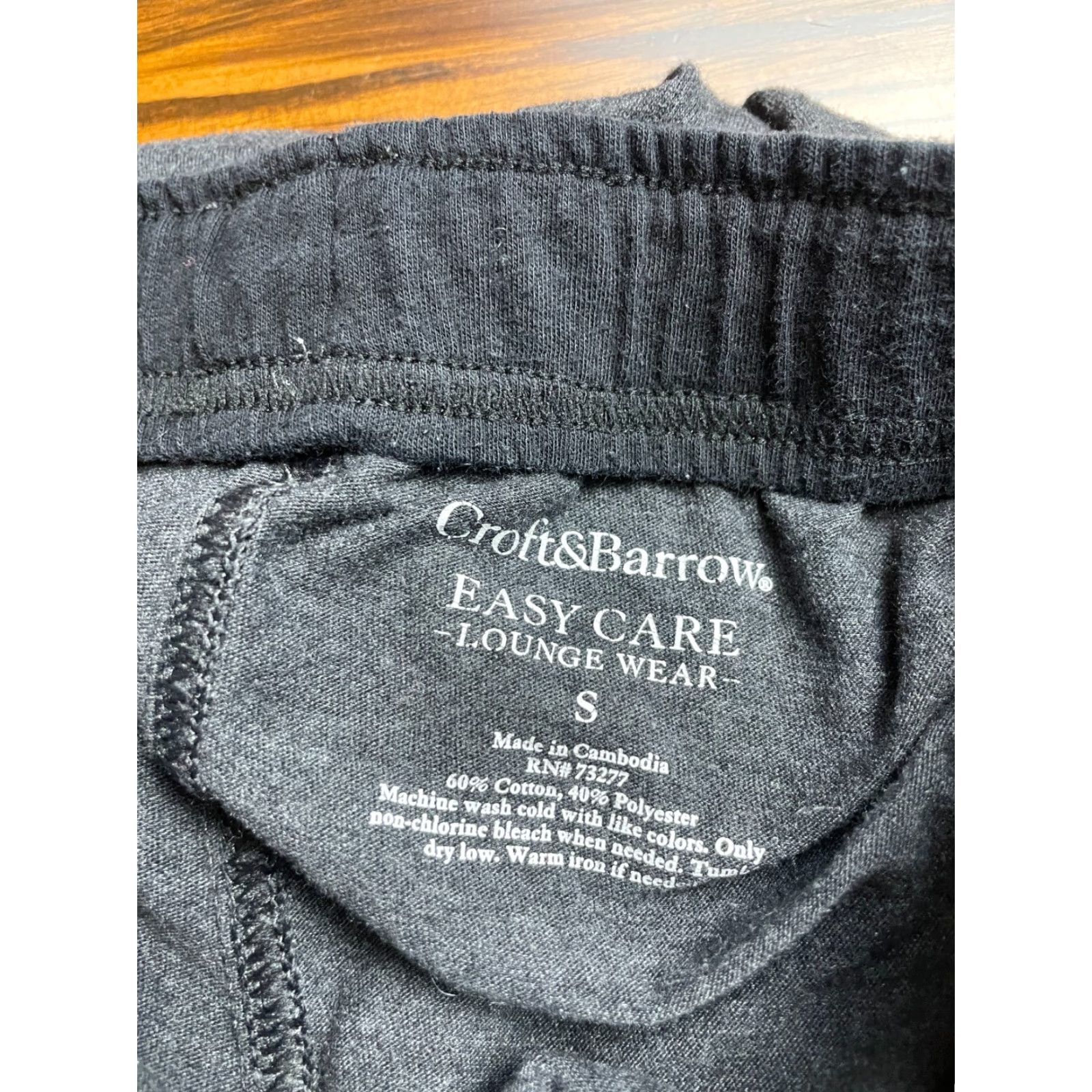 Croft & Barrow Craft&Barrow Pants Men's Size Small Gray Easy Care Lounge Wear Pull On Size US 31 - 3 Thumbnail