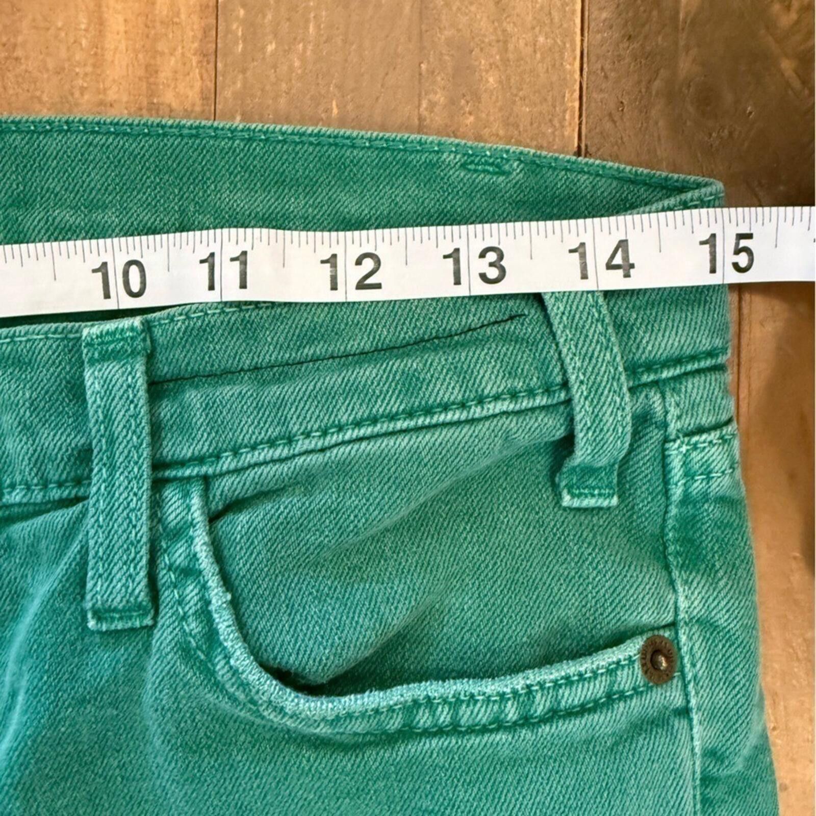 Current/Elliot Current Elliott Stiletto Skinny Low Jeans 25 Green Stretch Size 25" / US 0 / IT 36 - 6 Thumbnail