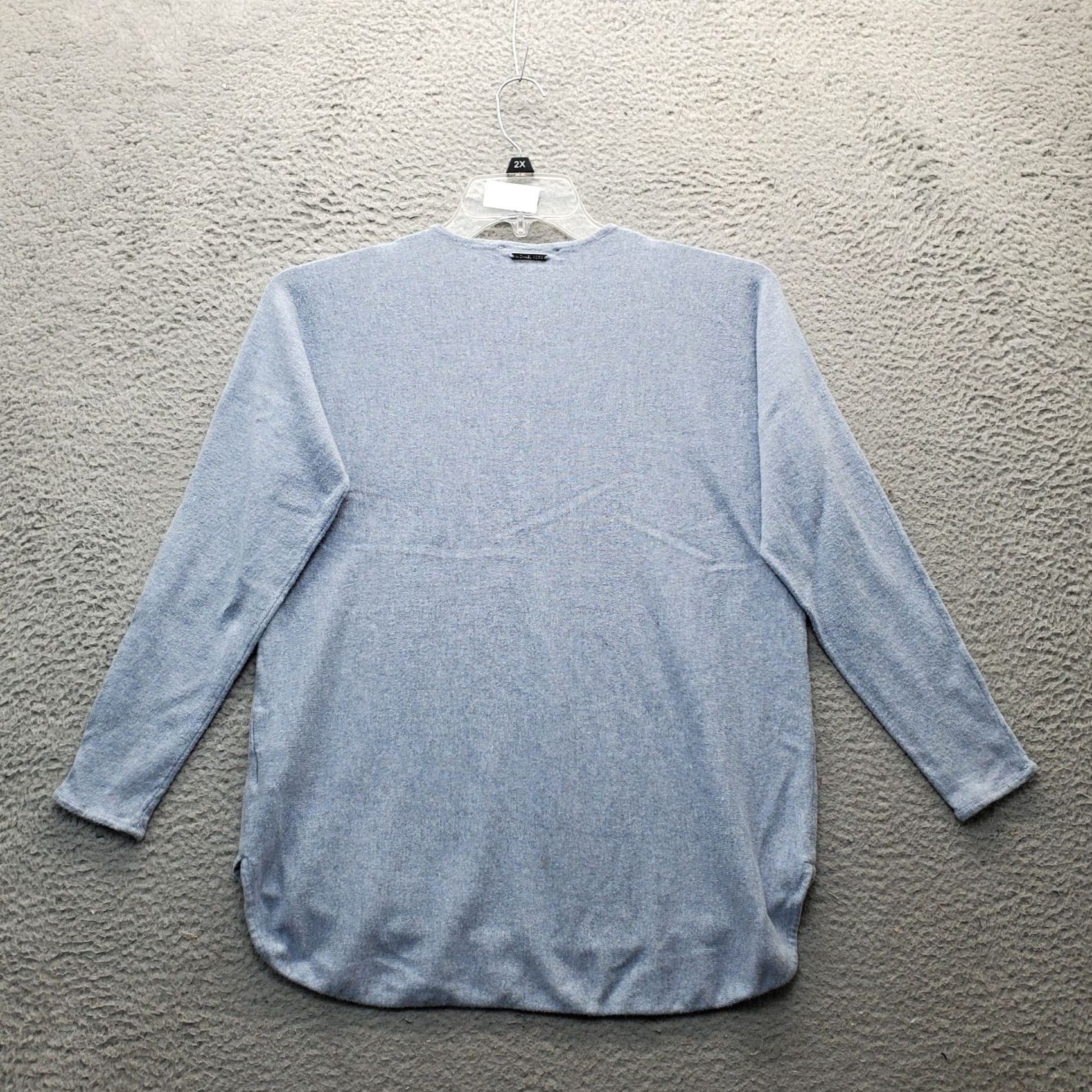 Michael Kors Michael Kors Knit Top Womens M Blue Stretch Long Sleeve Pullover Knit Top Shirt Size M / US 6-8 / IT 42-44 - 2 Thumbnail