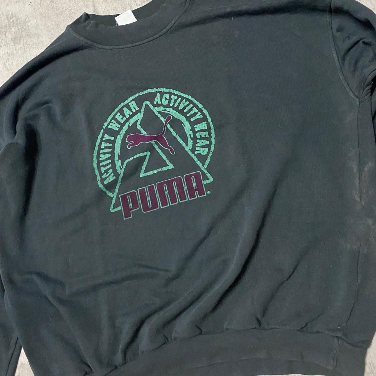 Puma Puma vintage sweatshirt in black and purple sportswear Size US XXL / EU 58 / 5 - 4 Thumbnail