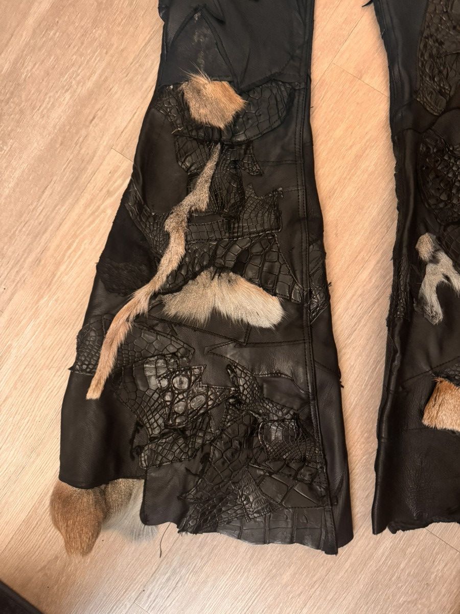 Yasuyuki Ishii Yasuyuki Ishii “Destroy” Leather Patchwork Pants Size US 32 / EU 48 - 3 Thumbnail
