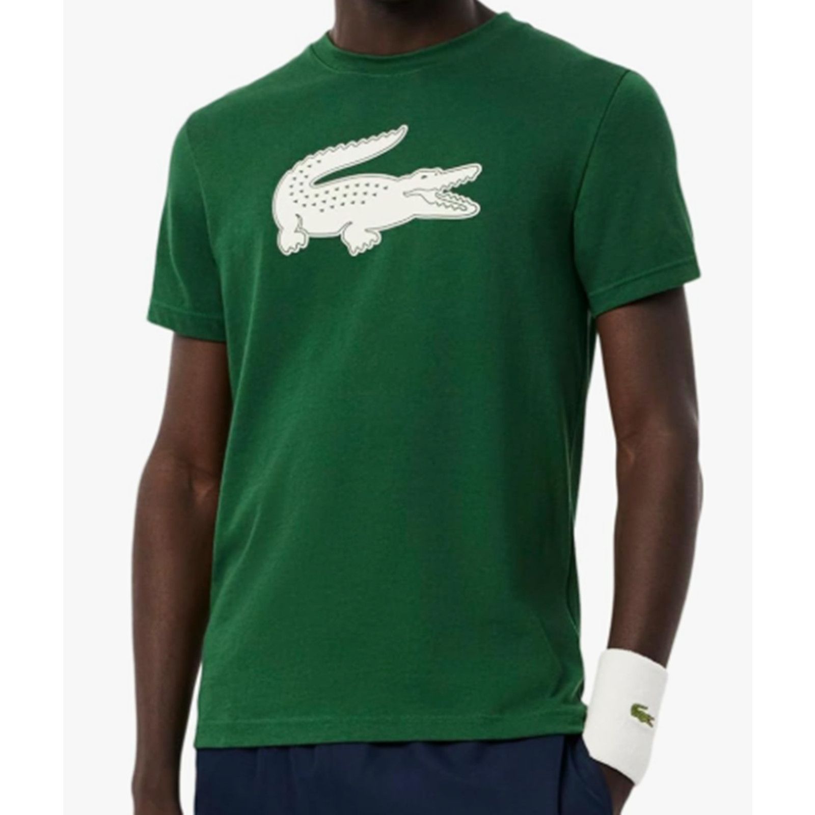 Lacoste Lacoste Regular-fit Ultra Dry Graphic T-Shirt Vert/Blanc S Size US S / EU 44-46 / 1 - 1 Thumbnail