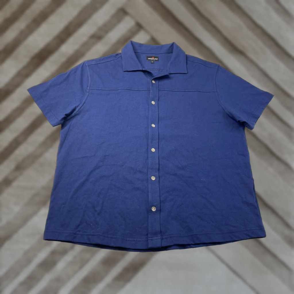 Vintage American Giant Shirt Men’s XL Horizon Blue Short Sleeve Button-Down Casual Cotton Pocketed Size US XL / EU 56 / 4 - 1 Thumbnail