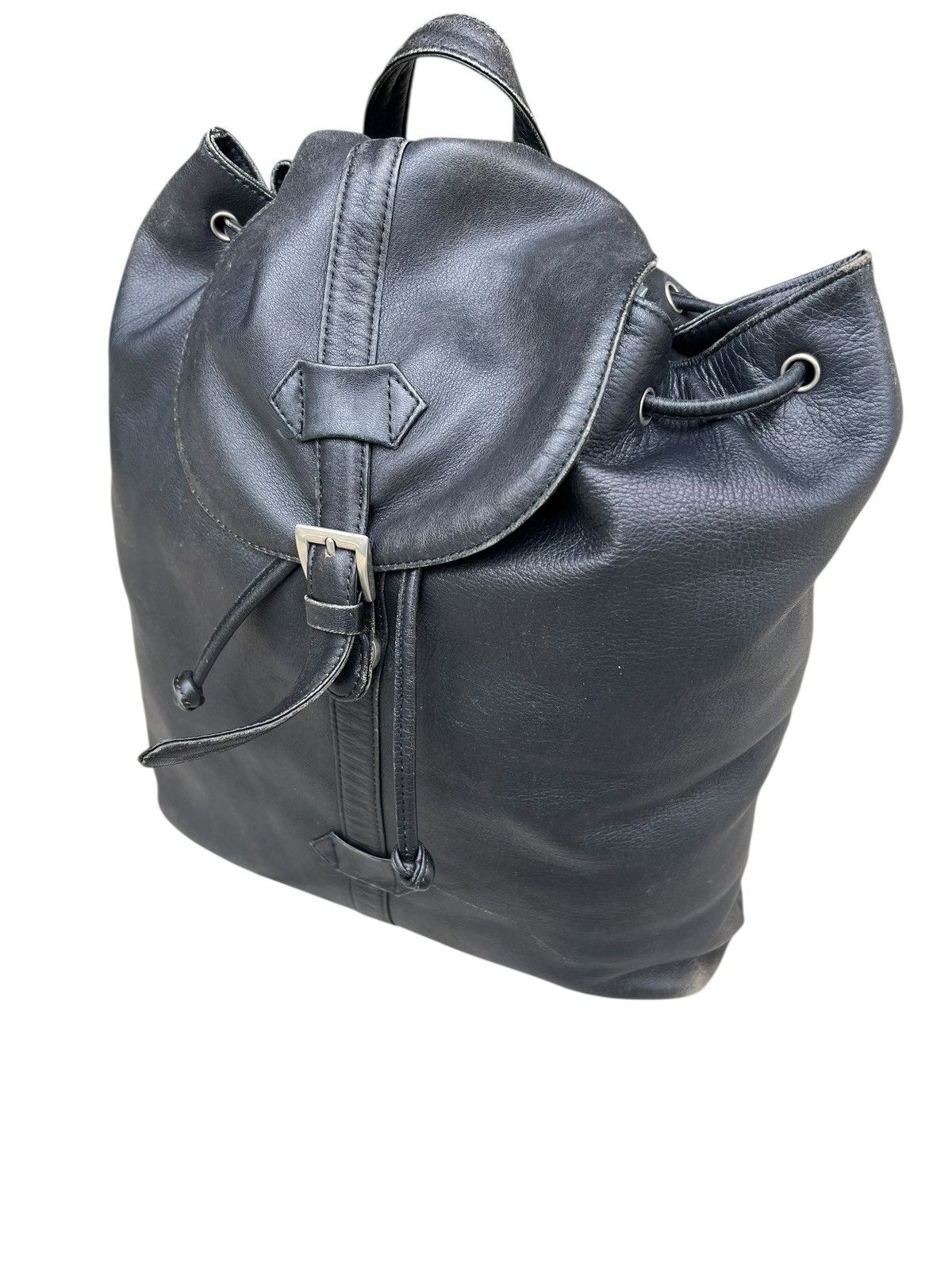 Leather Spiaggia Japan Faded Patina Leather Backpack Rucksack Bag Size ONE SIZE - 18 Thumbnail