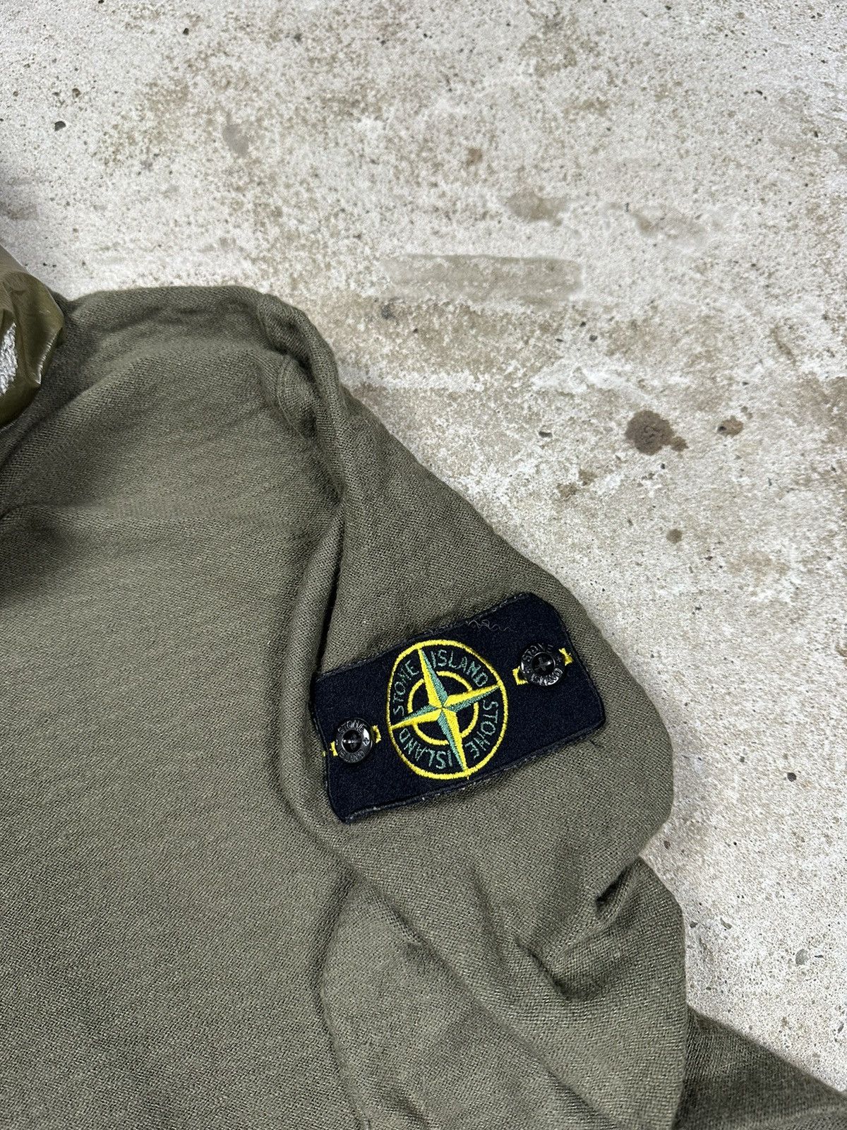 Massimo Osti × Stone Island Stone Island Nylon Hooded Knit Sweater Khaki Size US S / EU 44-46 / 1 - 7 Thumbnail
