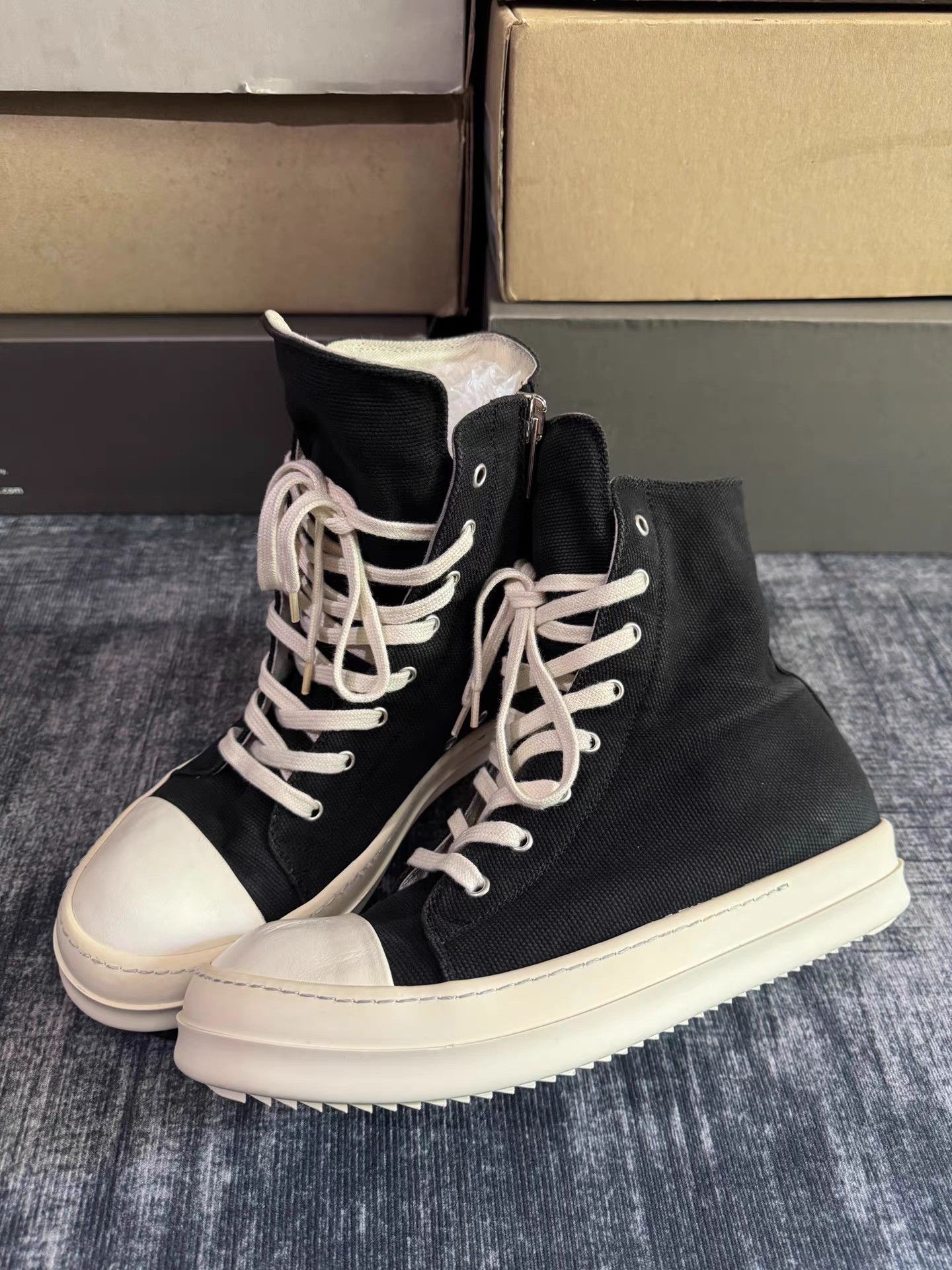 Rick Owens Rick Owens DRKSHDW Satin High Top Size US 8.5 / EU 41-42 - 1 Thumbnail
