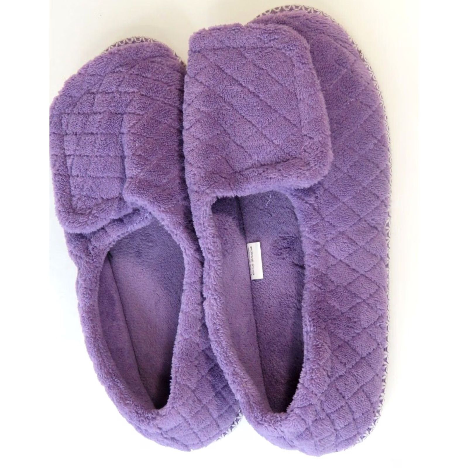 Vintage Muk Luks Marylou Slipper Womens XL 11-12 Purple Chenille Slip On Slide Slippers Casual Womens Size US 11 / IT 41 - 3 Thumbnail