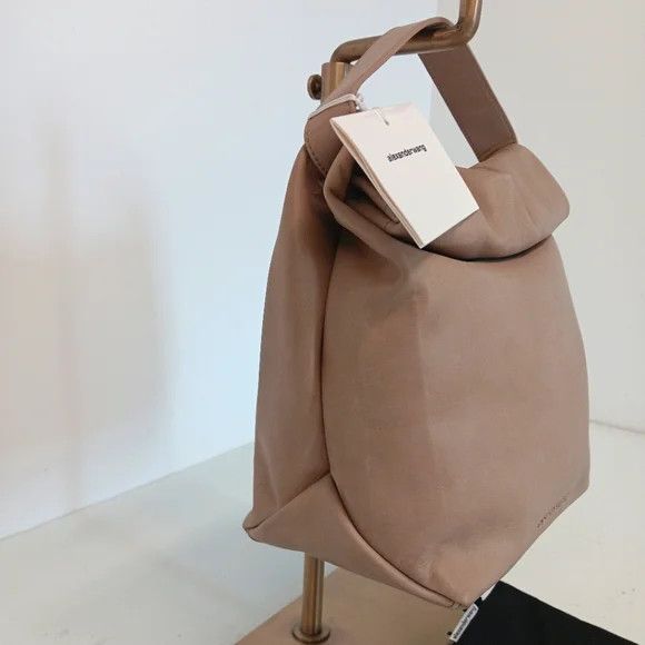 Alexander Wang Alexander Wang Waxed Leather Lunch Tote - Mushroom Size ONE SIZE - 6 Thumbnail