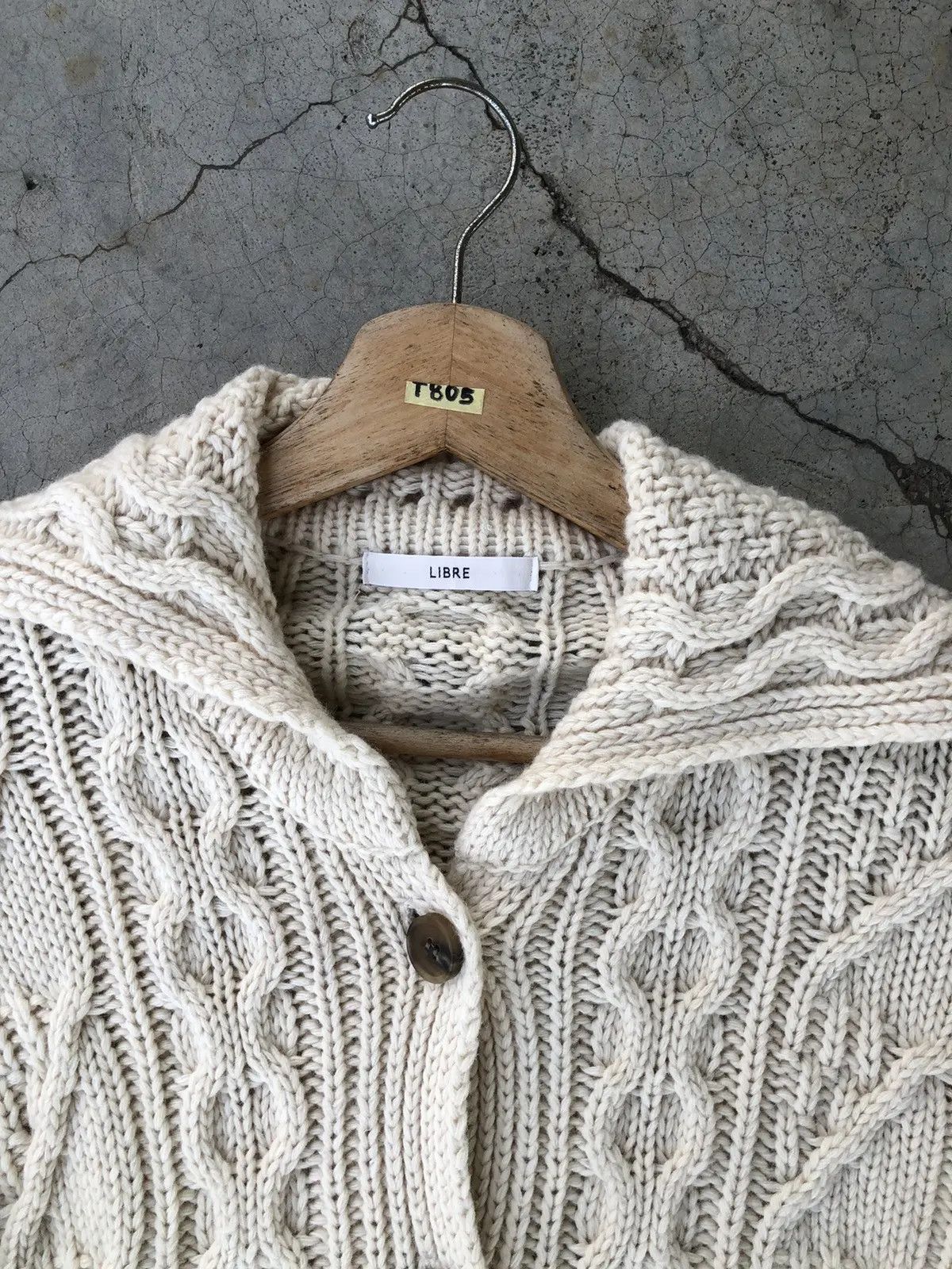Aran Isles Knitwear × Designer LIBRE Cardigan CableKnit Sweater Pure Pullover Size US L / EU 52-54 / 3 - 5 Thumbnail