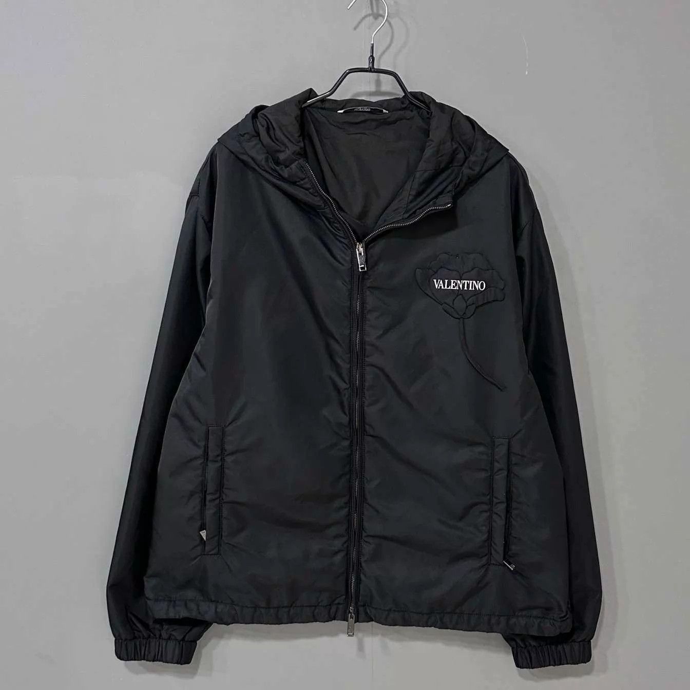 Valentino Black Hooded Zip-Up Jacket Size L Size US L / EU 52-54 / 3 - 1 Thumbnail