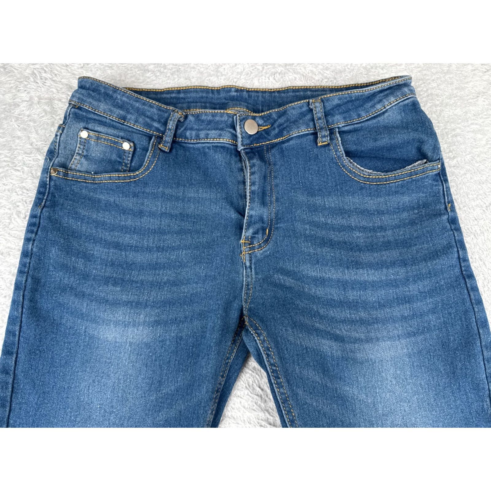 Denime VINTAGE Jeans Women 30 Blue Denim Bootcut Embroidered Floral Mid Rise Cotton 30x30 Size 30" / US 8 / IT 44 - 4 Thumbnail