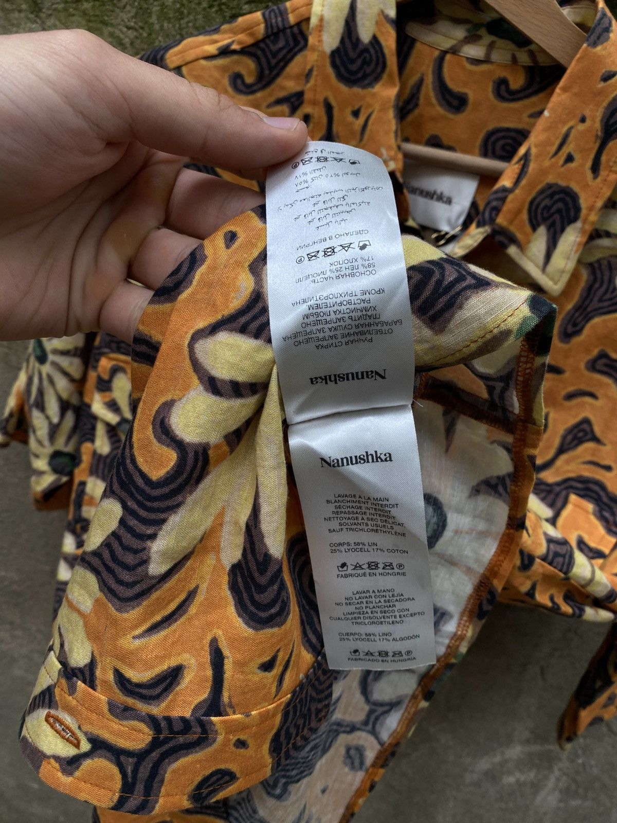 Nanushka Nanushka Linen Overprinted Shirt Size US S / EU 44-46 / 1 - 7 Thumbnail