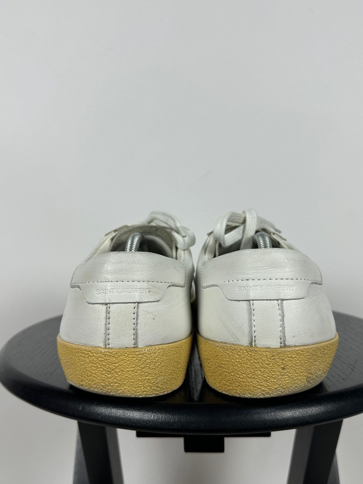 Saint Laurent Paris Saint Laurent Paris Court Classic Leather Low Top Sneakers Size US 12 / EU 45 - 12 Thumbnail