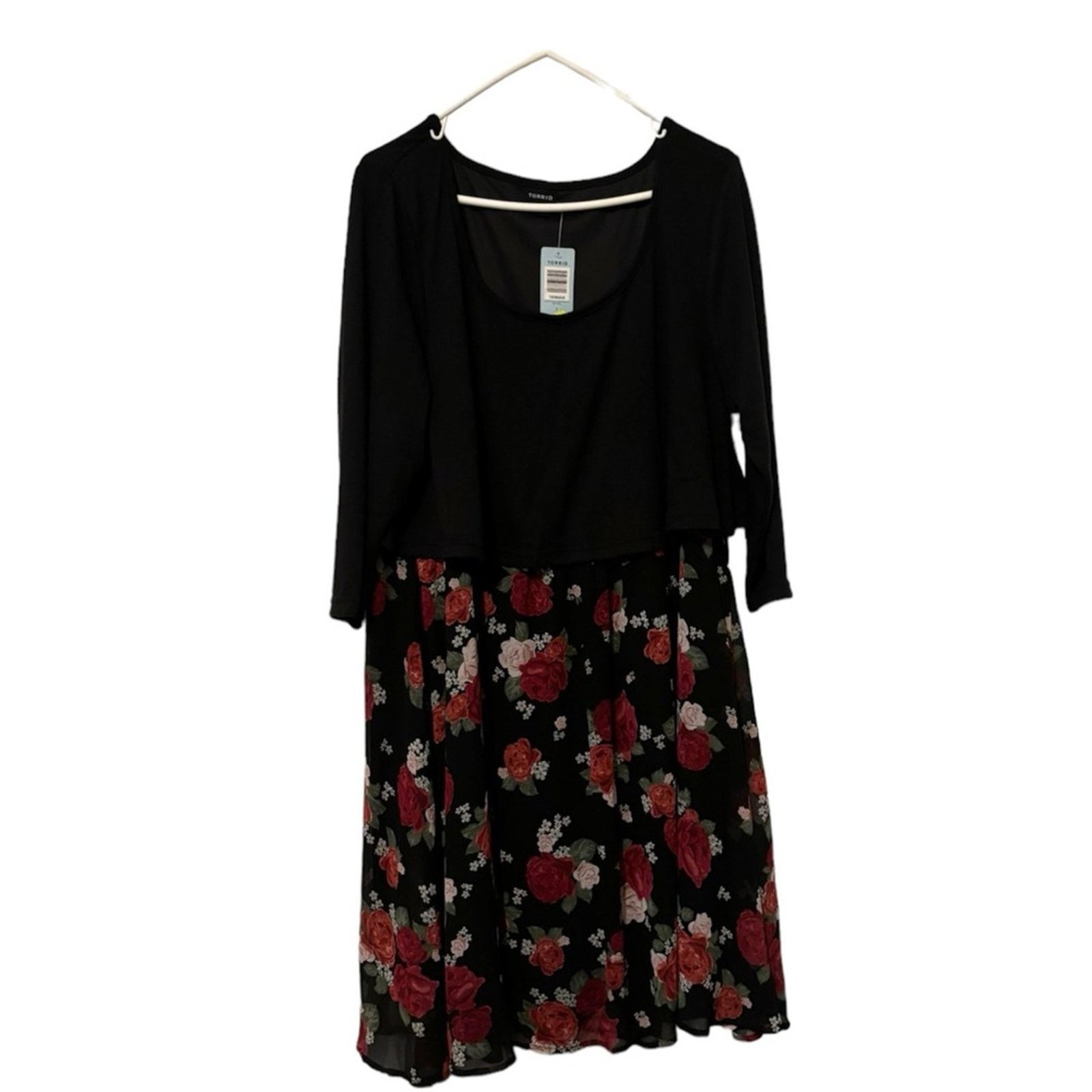 Torrid Torrid Knit Floral Double Layer Dress Size XXL / US 16-18 / IT 52-54 - 2 Thumbnail