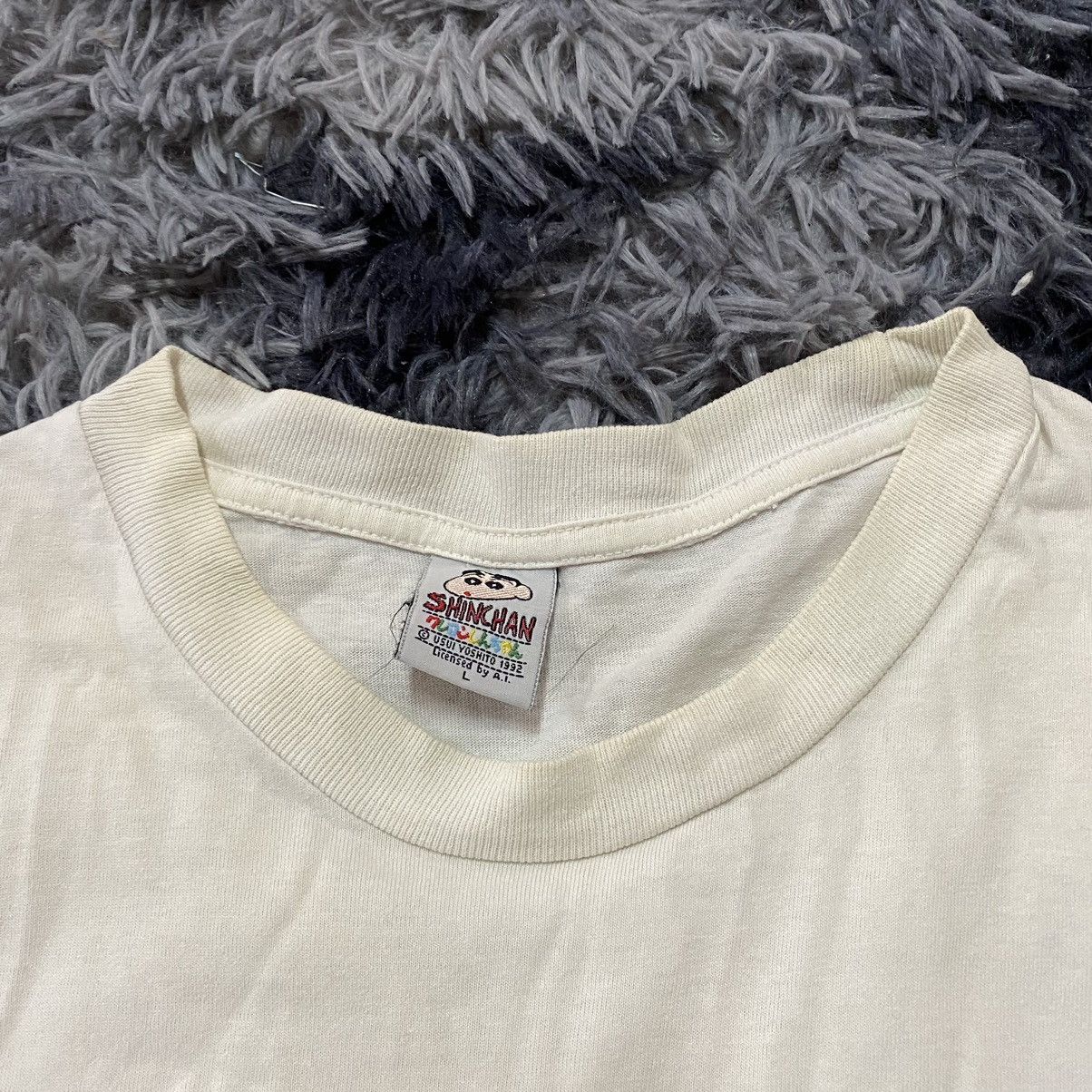 Anime × Japanese Brand × Vintage Vintage anime crayon shin chan rock ; very short sleeve Size US S / EU 44-46 / 1 - 4 Thumbnail