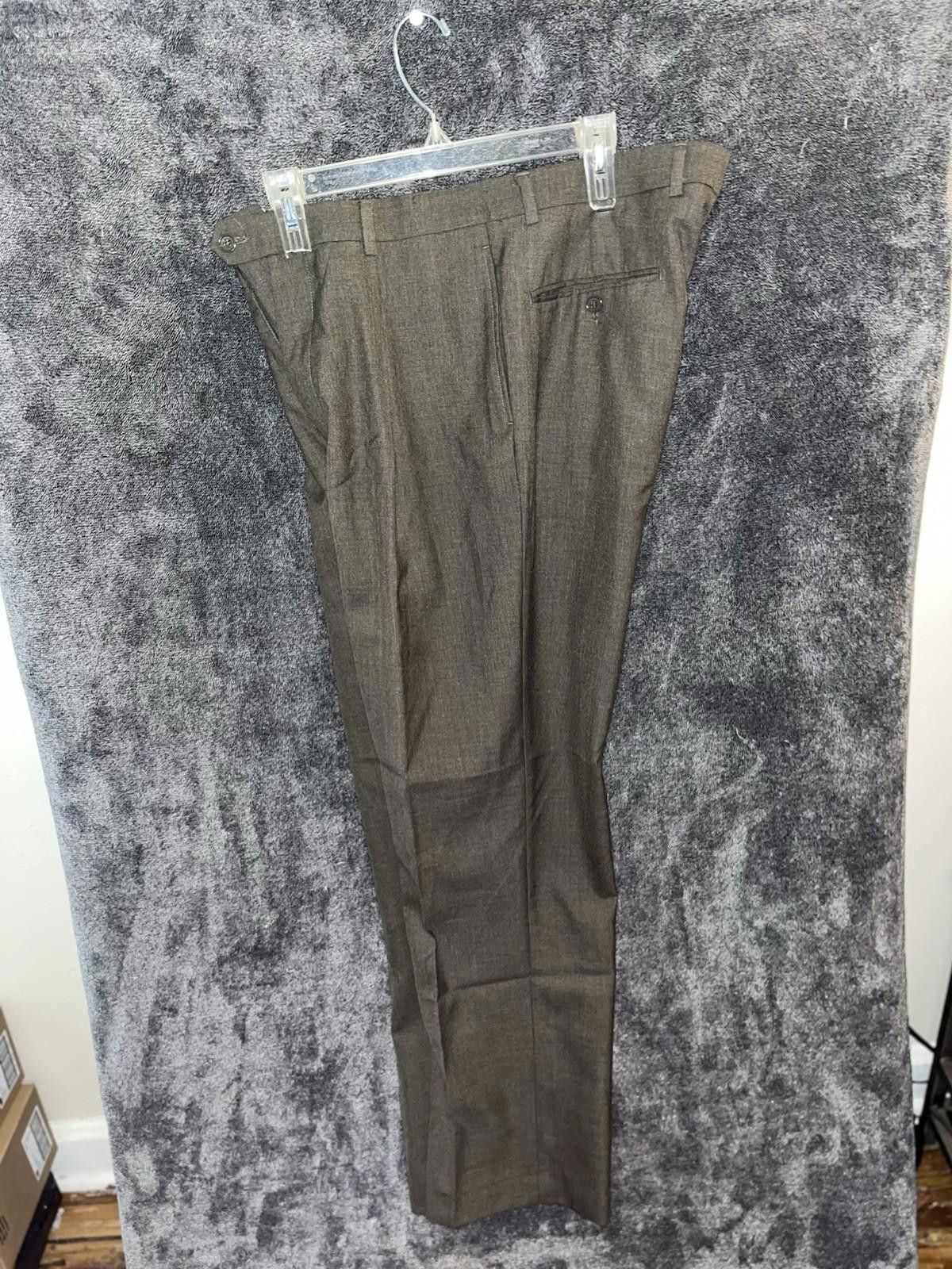 Other Angelo Rossi Taupe Dress Pants 34x32 Flat Front Mens Slacks Size US 34 / EU 50 - 3 Thumbnail