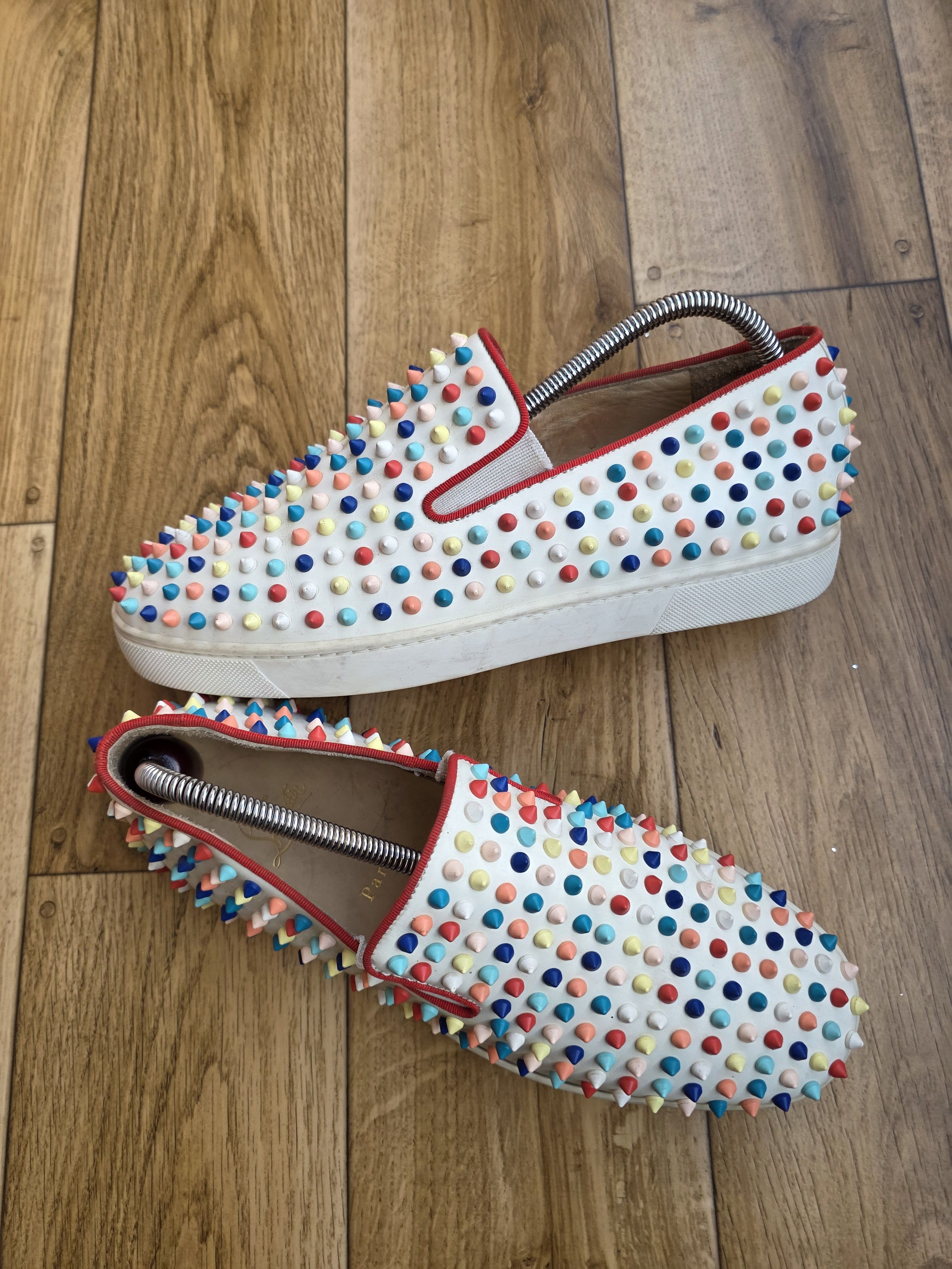 Christian Louboutin Christian Louboutin Spikes Multicolor Boat Sneakers Size US 9.5 / EU 42-43 - 5 Thumbnail