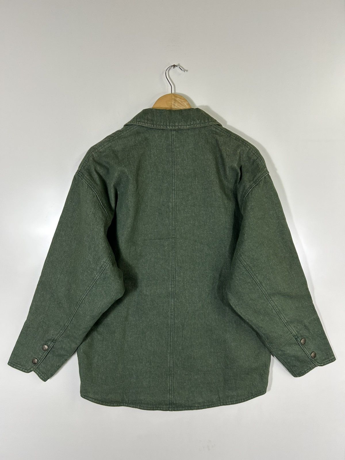 Fendi Vtg FENDI Green Denim Blazer Jacket — 70s Workwear Style Size US M / EU 48-50 / 2 - 13 Thumbnail