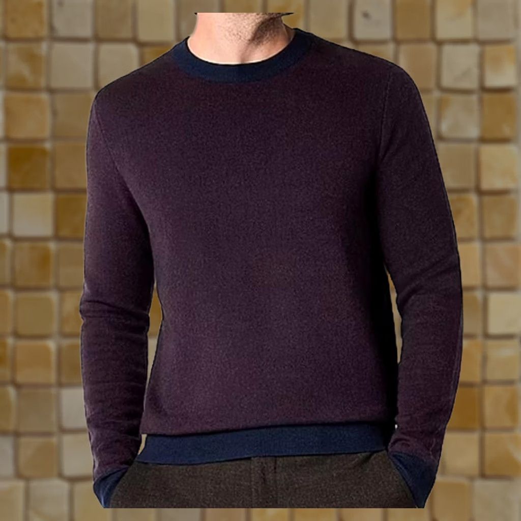 Stafford VINTAGE NEW MENS STAFFORD PURPLE NAVY FITTED SWEATER CREW NECK SIZE XL MSRP 68 Size US XL / EU 56 / 4 - 1 Preview