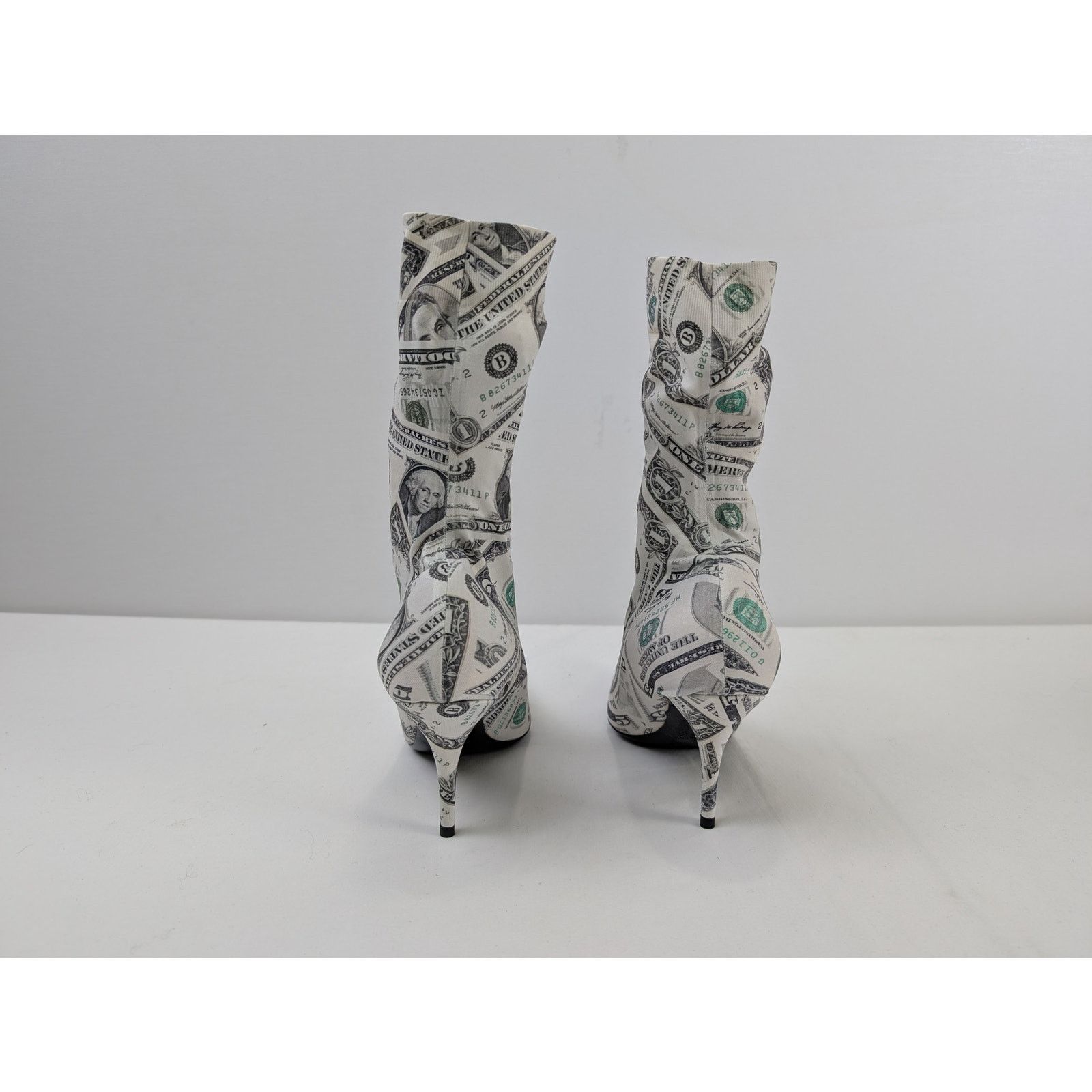 Balenciaga o1rshd1 Maille Impreimee Dollars Boots in Multicolor Size US 7 / IT 37 - 7 Thumbnail
