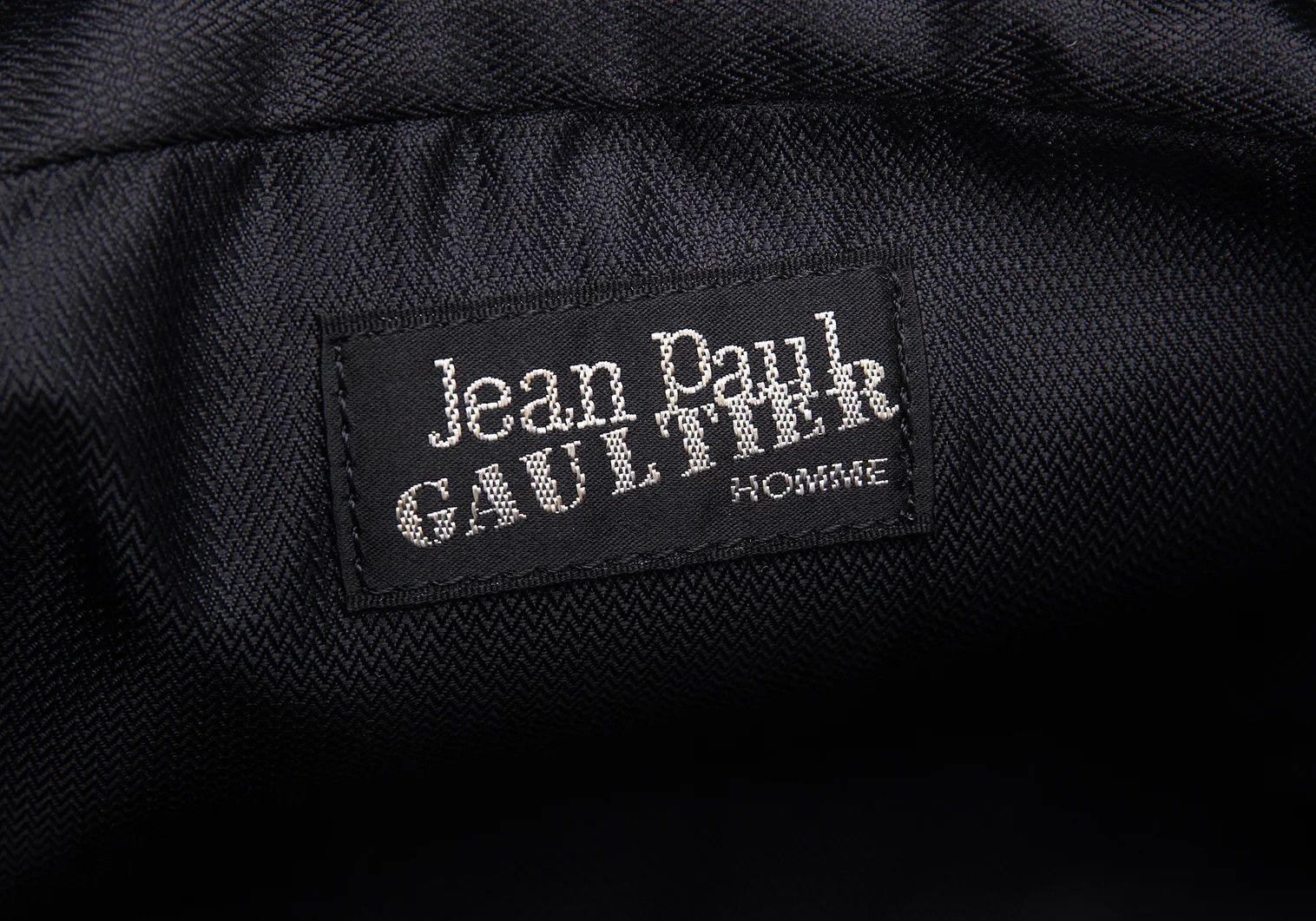 Jean Paul Gaultier Zigzag Stitch Double Compartment Clutch Bag in Navy Black Size ONE SIZE - 12 Thumbnail