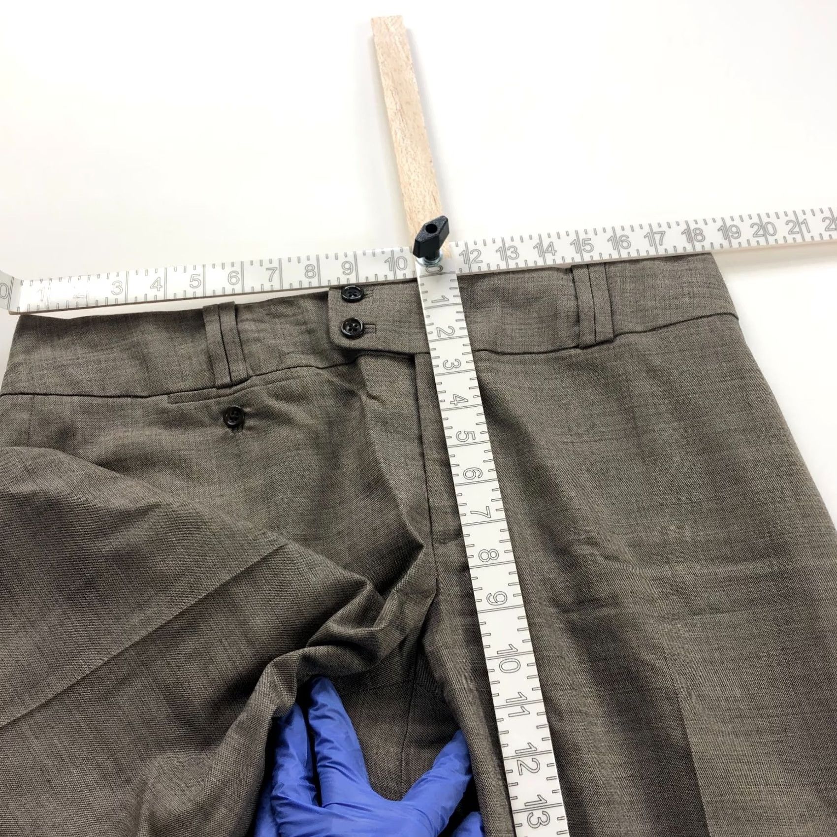Banana Republic Banana Republic Dress Pants Women Brown Wide Leg 14 Wool Blend Mid Rise 37W 32L Size 36" / US 14 / IT 50 - 6 Thumbnail