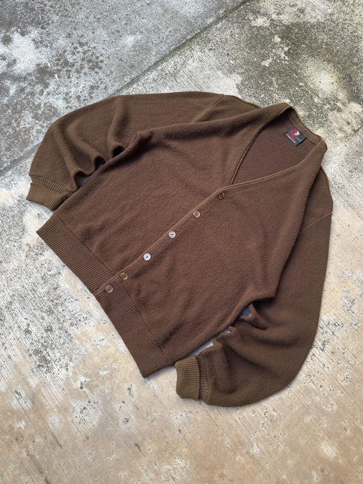 Other Vintage 90s Mocha Brown Arnold Palmer Cardigan Knitwear Med Size US M / EU 48-50 / 2 - 1 Thumbnail
