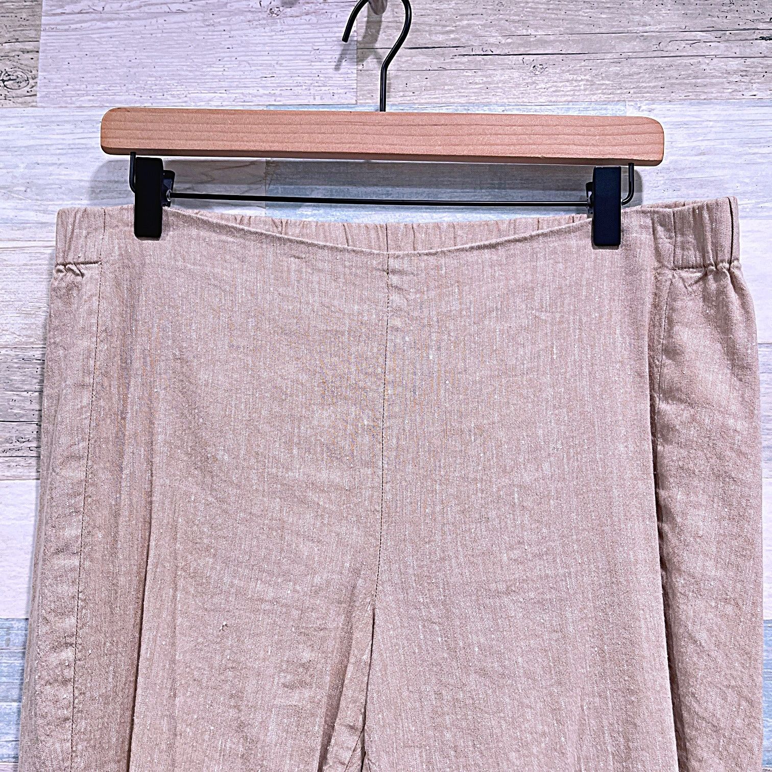 Other J JILL Linen Stretch Ankle Pants Khaki Womens Medium Size 30" / US 8 / IT 44 - 2 Thumbnail