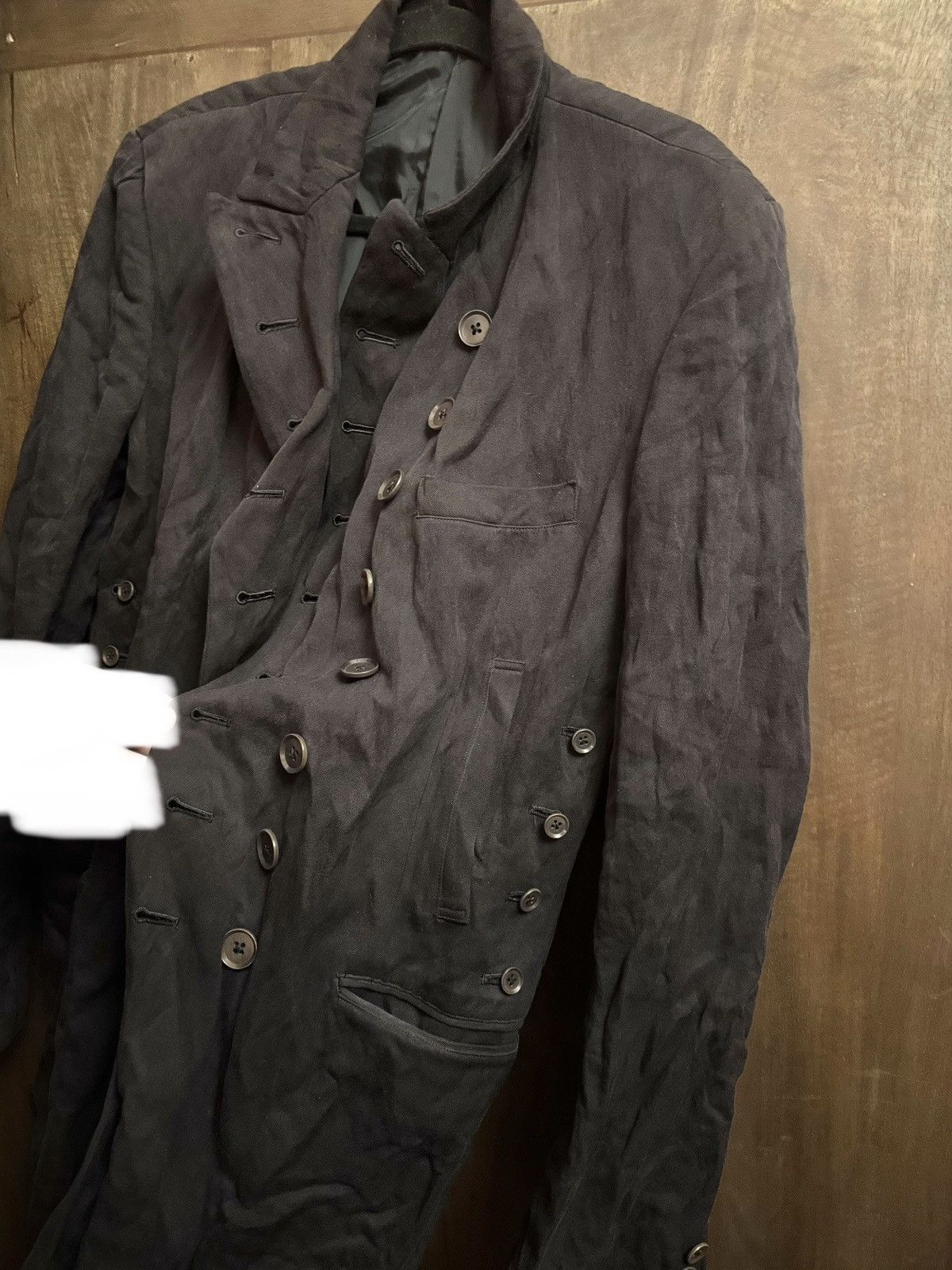 Yohji Yamamoto yohji yamamoto metal cotton navy textured jacket 3jp Size US M / EU 48-50 / 2 - 14 Thumbnail
