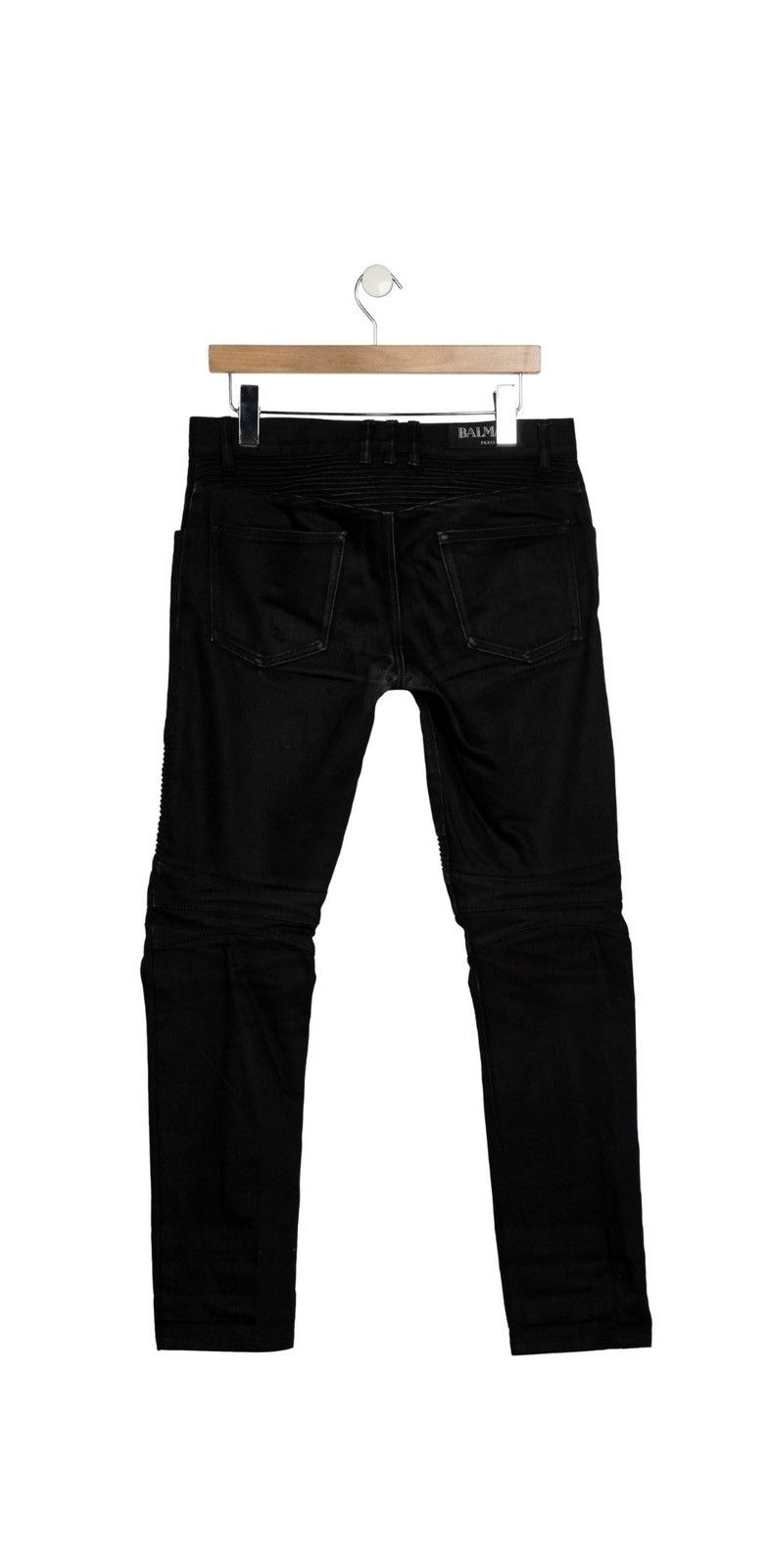 Balmain Balmain Raw Black Biker Denim Size US 30 / EU 46 - 2 Thumbnail