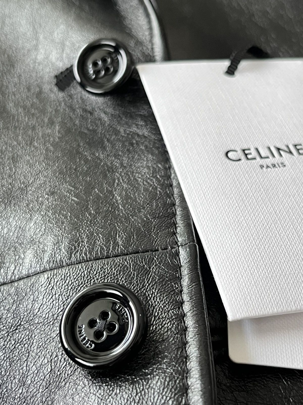 Celine × Hedi Slimane $6k Value Celine Paris Leather Blazer by Hedi Slimane Size 54R - 17 Thumbnail