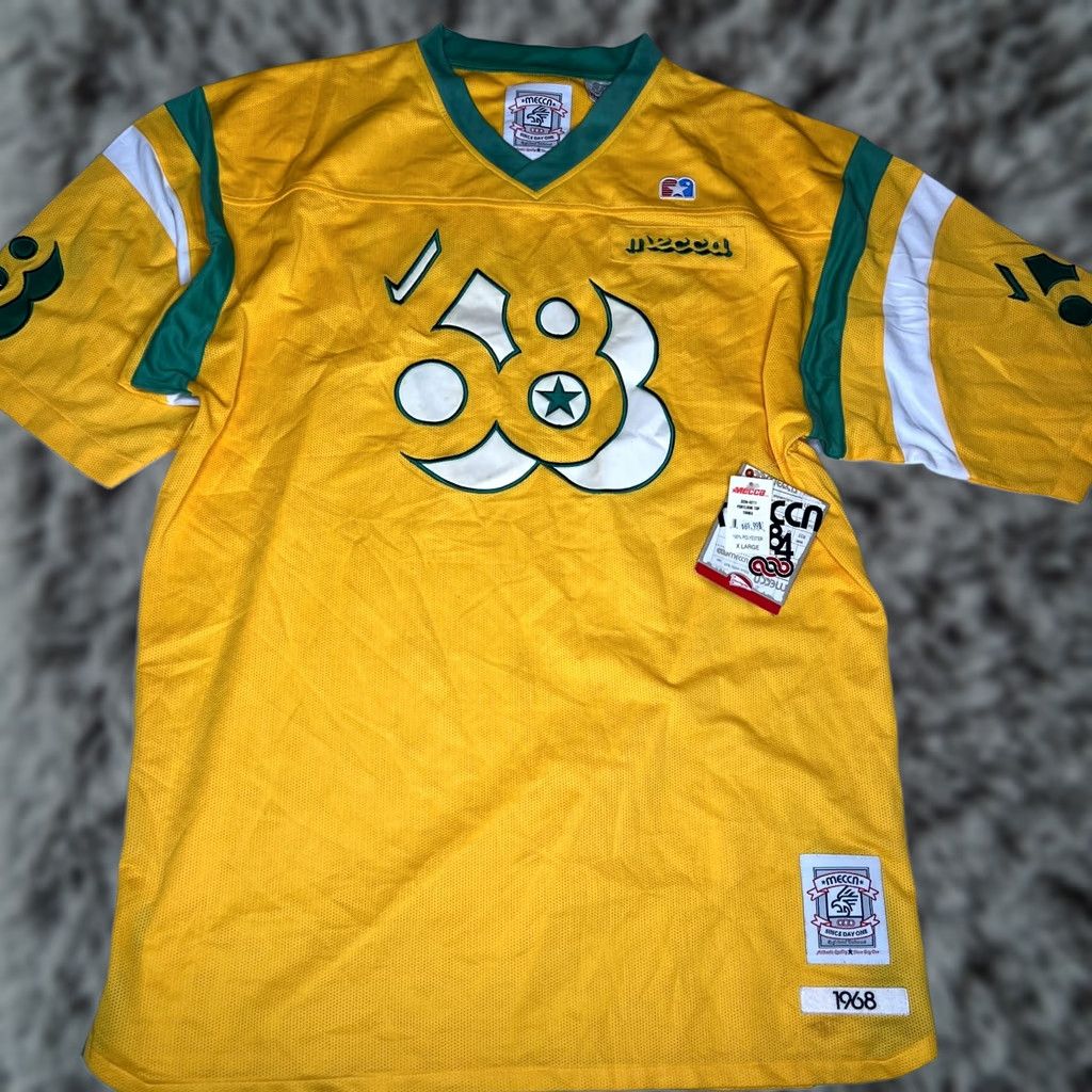 Vintage VINTAGE Mecca USA Portland Top Tonka 1968 Jersey XL Yellow Hip Hop Men T-Shirt NWT Size US XL / EU 56 / 4 - 1 Thumbnail