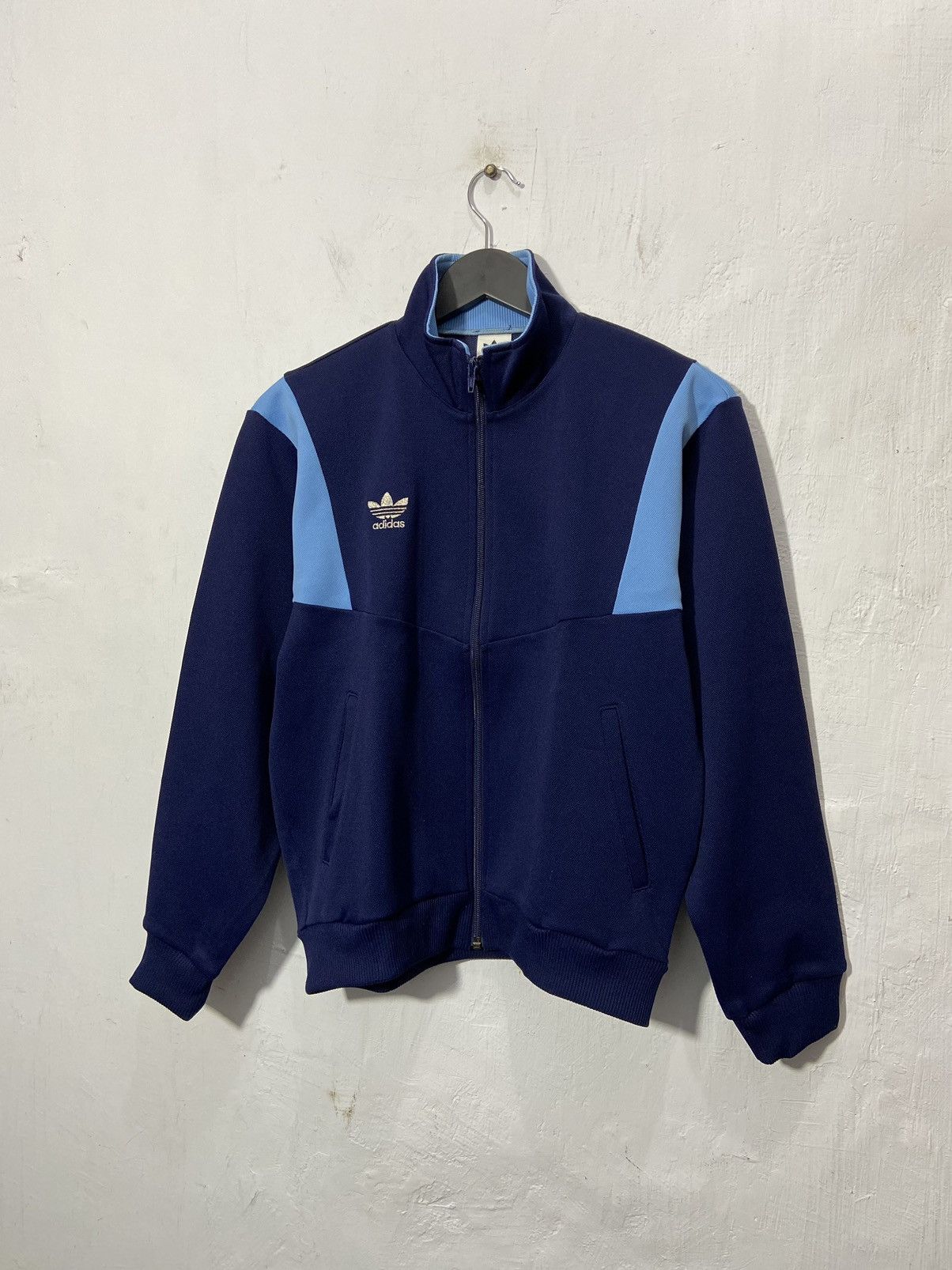 Adidas × Descente Vintage 90s Adidas Trefoil Descente Track Jacket Blue Size US M / EU 48-50 / 2 - 2 Thumbnail