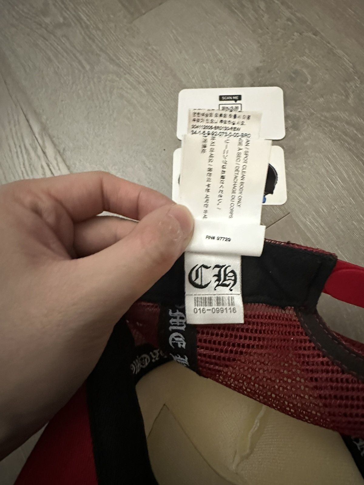 Chrome Hearts Chrome Hearts FUCK Hollywood Trucker Hat Red/White Size ONE SIZE - 9 Thumbnail