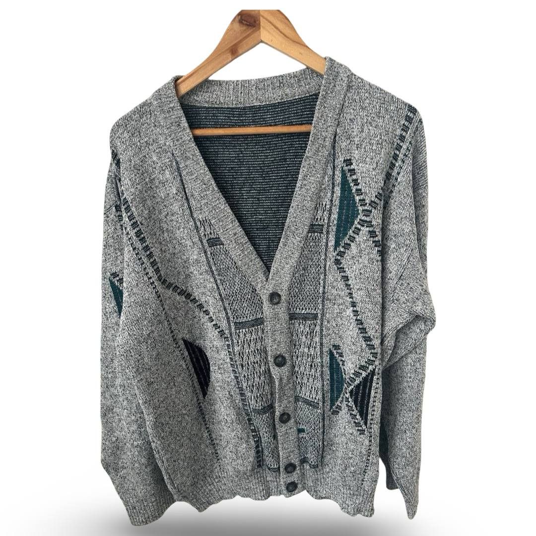 Vintage Vtg knitted cardigan #810 Size US L / EU 52-54 / 3 - 1 Preview