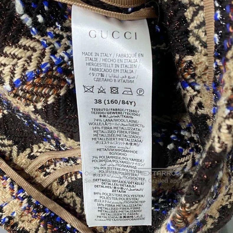 Gucci Gucci Small fragrant style gold plaid coat Size XS / US 0-2 / IT 36-38 - 6 Thumbnail
