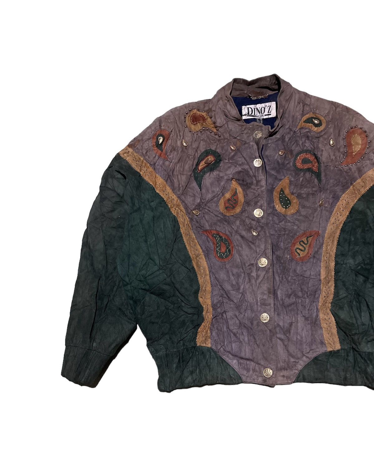 Japanese Brand × Vintage Rare 90s Japanese Vintage DINO'Z Paisley Embroidered Jacket Size M / US 6-8 / IT 42-44 - 5 Thumbnail