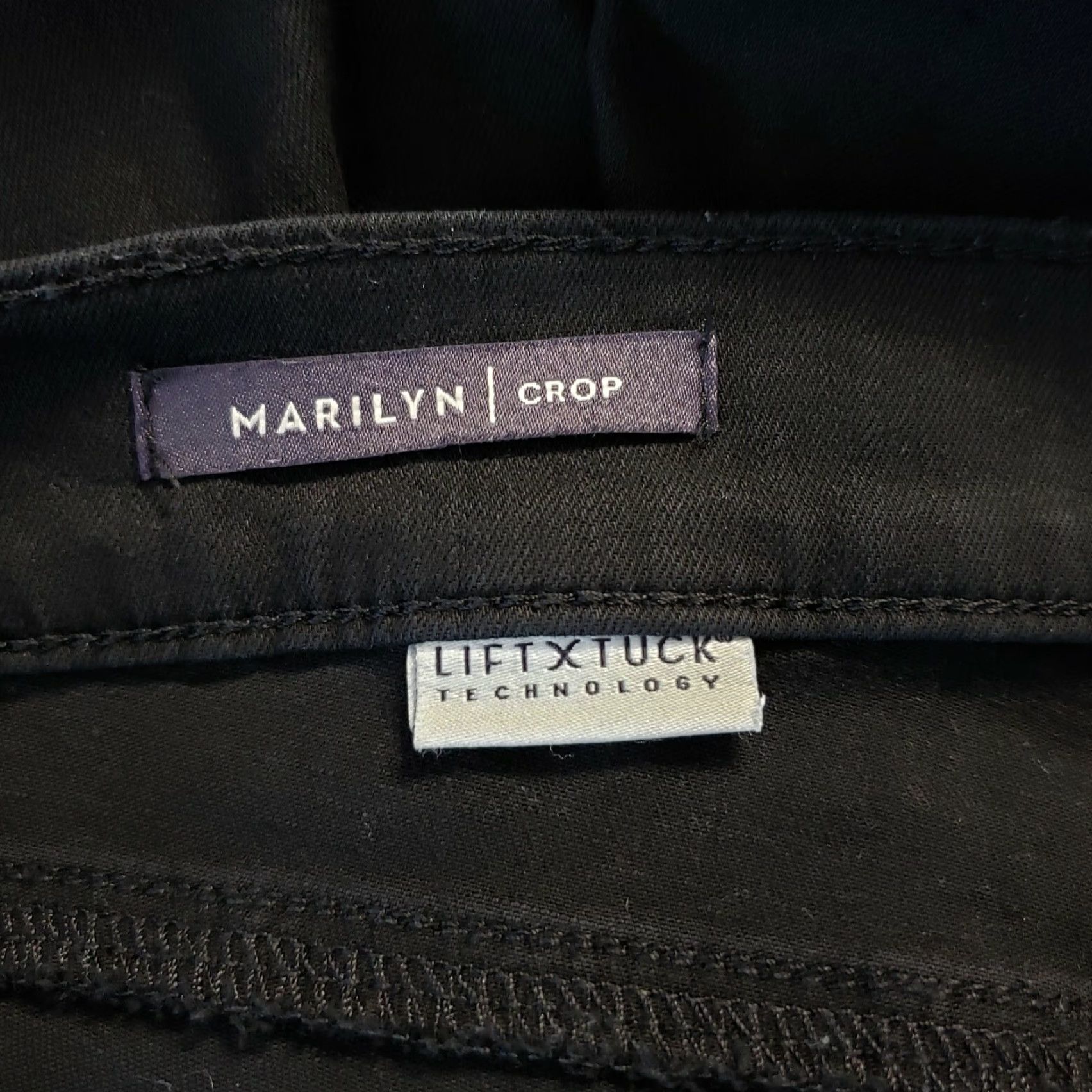 NYDJ NYDJ Womens Marilyn Crop Jeans Sz 10 Solid Black Mid Rise Cotton Blend Jeans Crop Womens 10 Cotton Blend Denim Black NYDJ Size 32" / US 10 / IT 46 - 5 Thumbnail