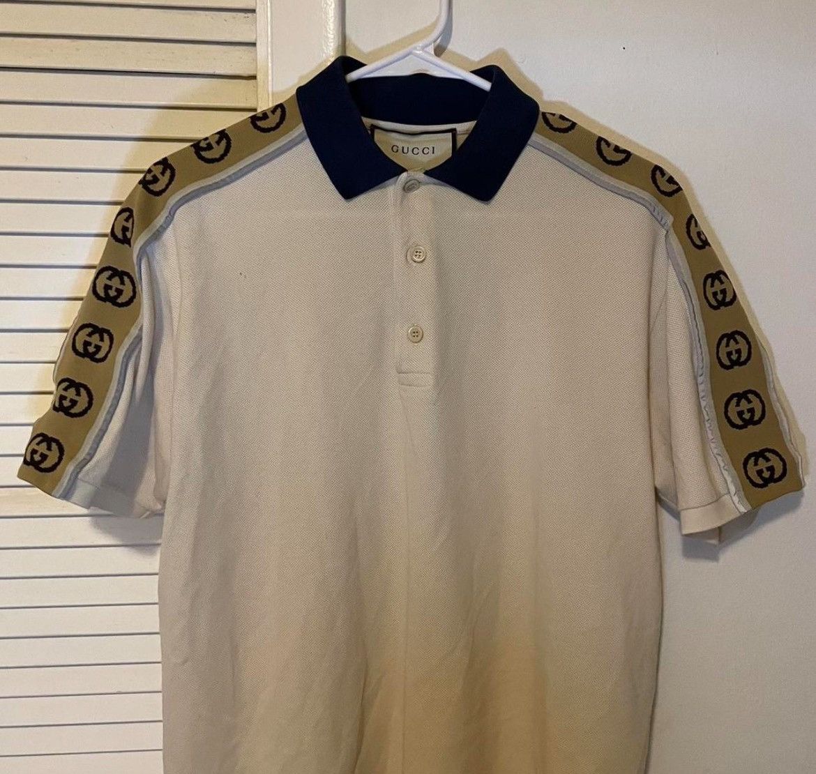 Gucci Gucci Double G Stripe Polo Shirt Size US L / EU 52-54 / 3 - 2 Thumbnail