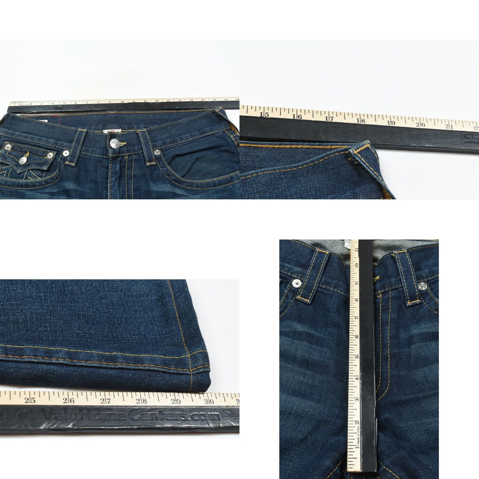 True Religion VINTAGE True Religion BILLY Bootcut Jeans Mens 34 Blue Flap-Pockets Made in USA Size US 34 / EU 50 - 9 Thumbnail
